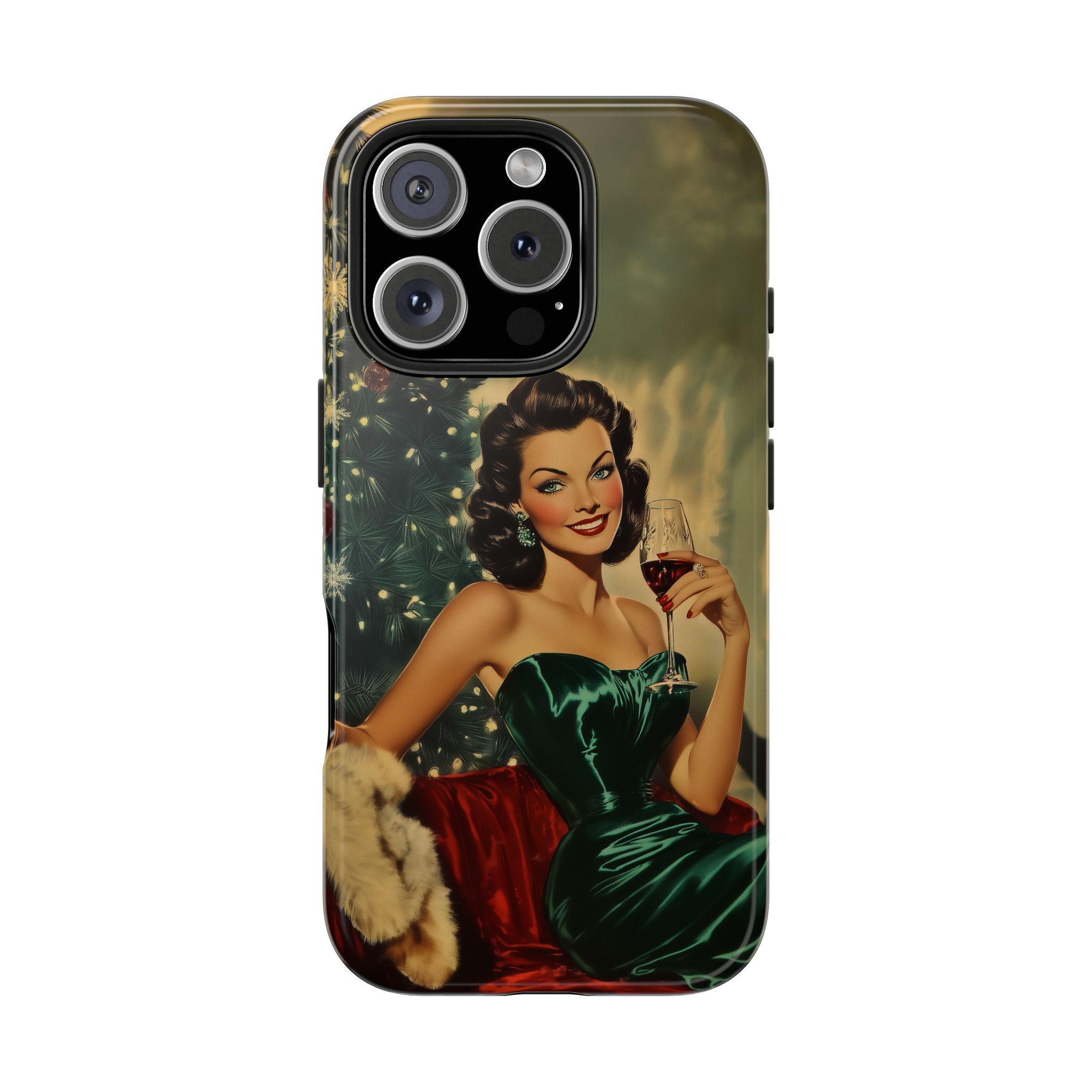 Beautiful Retro Christmas - Celebrate the Holiday Season with this Phone Case