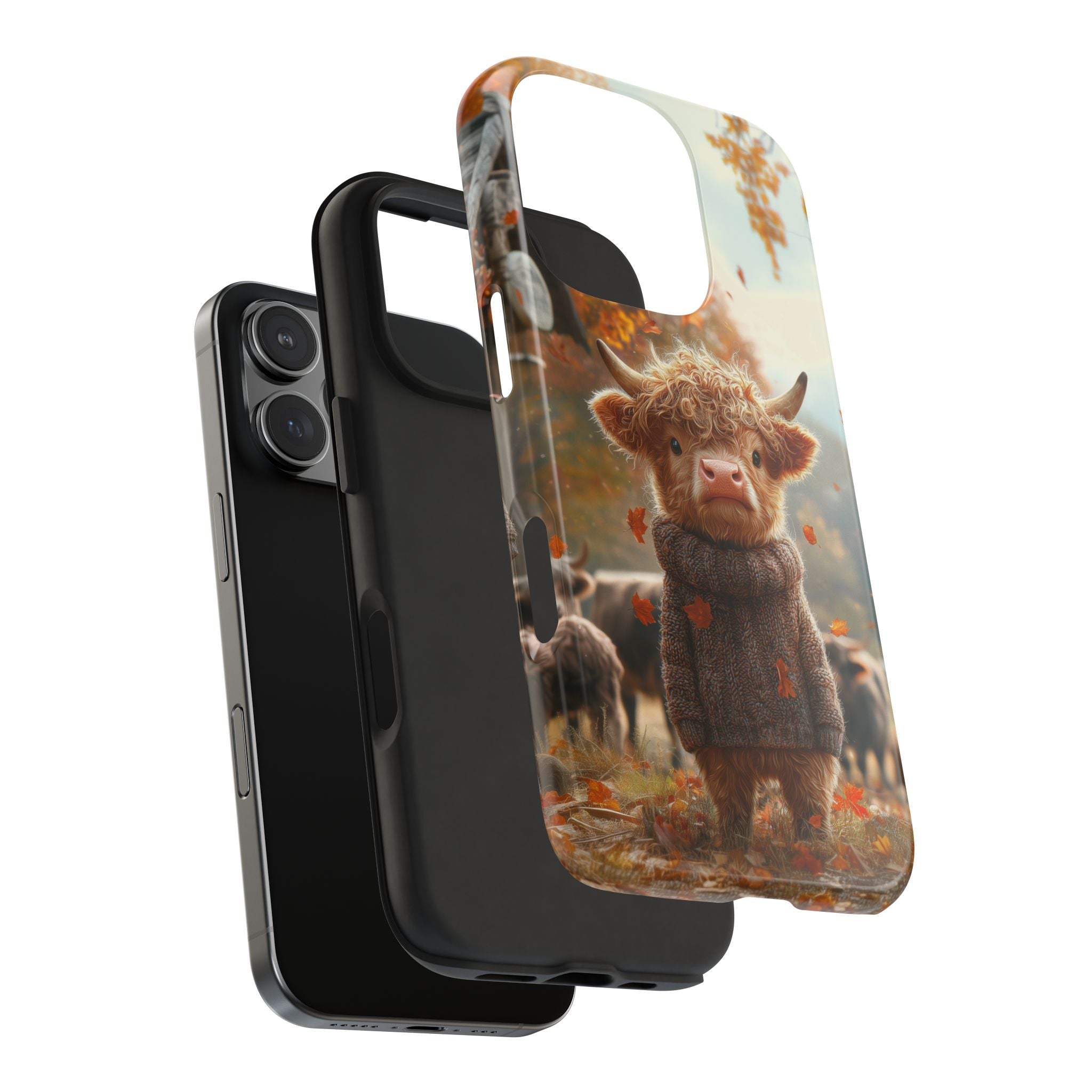 Highland Calf in a Sweater, Strong Protection for iPhone and Samsung