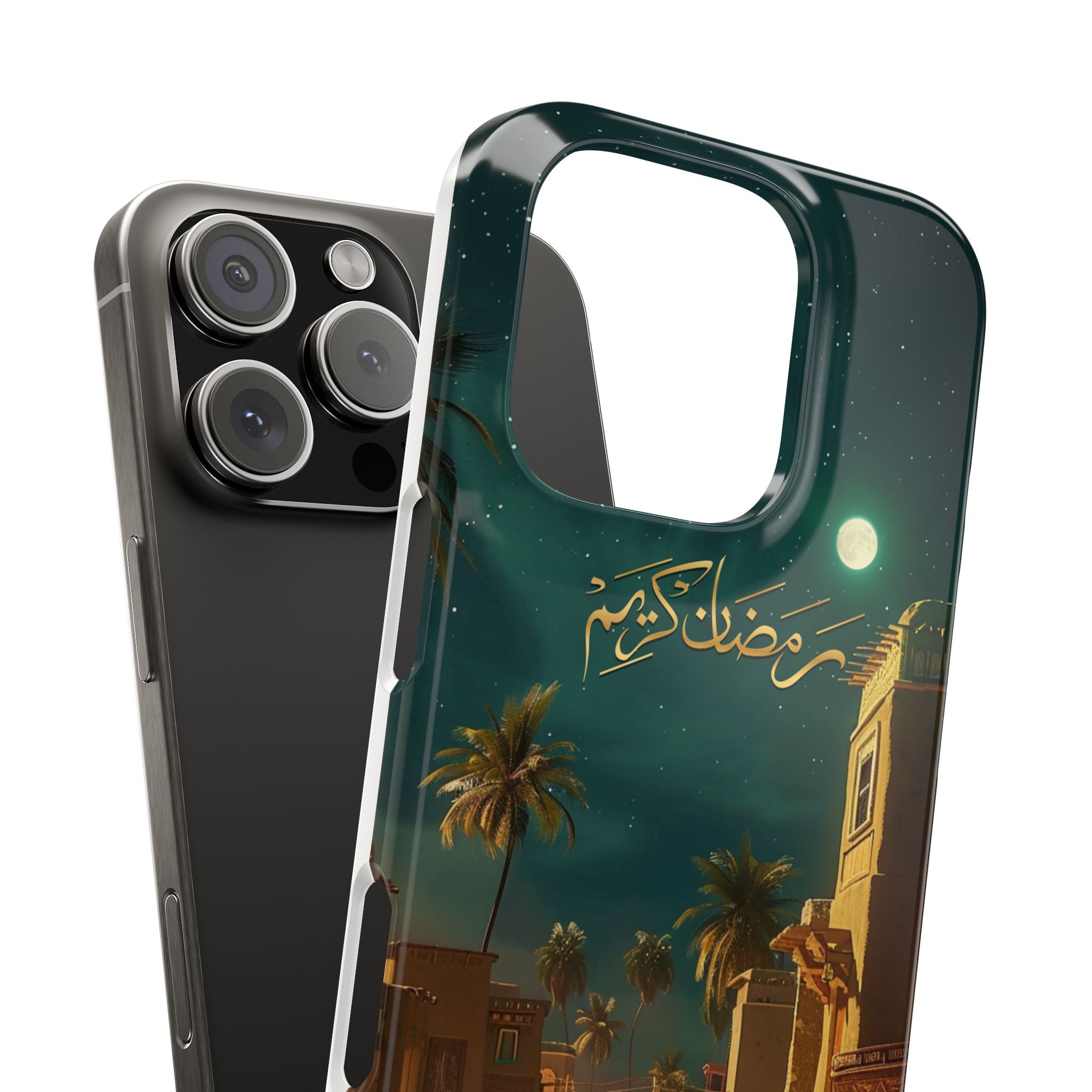 The Ramadan Desert iPhone Slim Case, Desert under the Crescent Moon, Gift for Eid, Ramadan Mubarak, Oriental Vibes