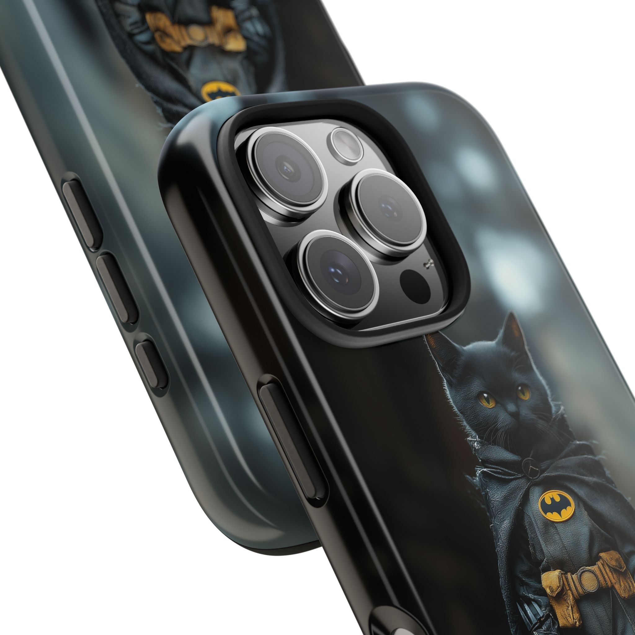 Phone Case - Kitten in Batman Costume Design