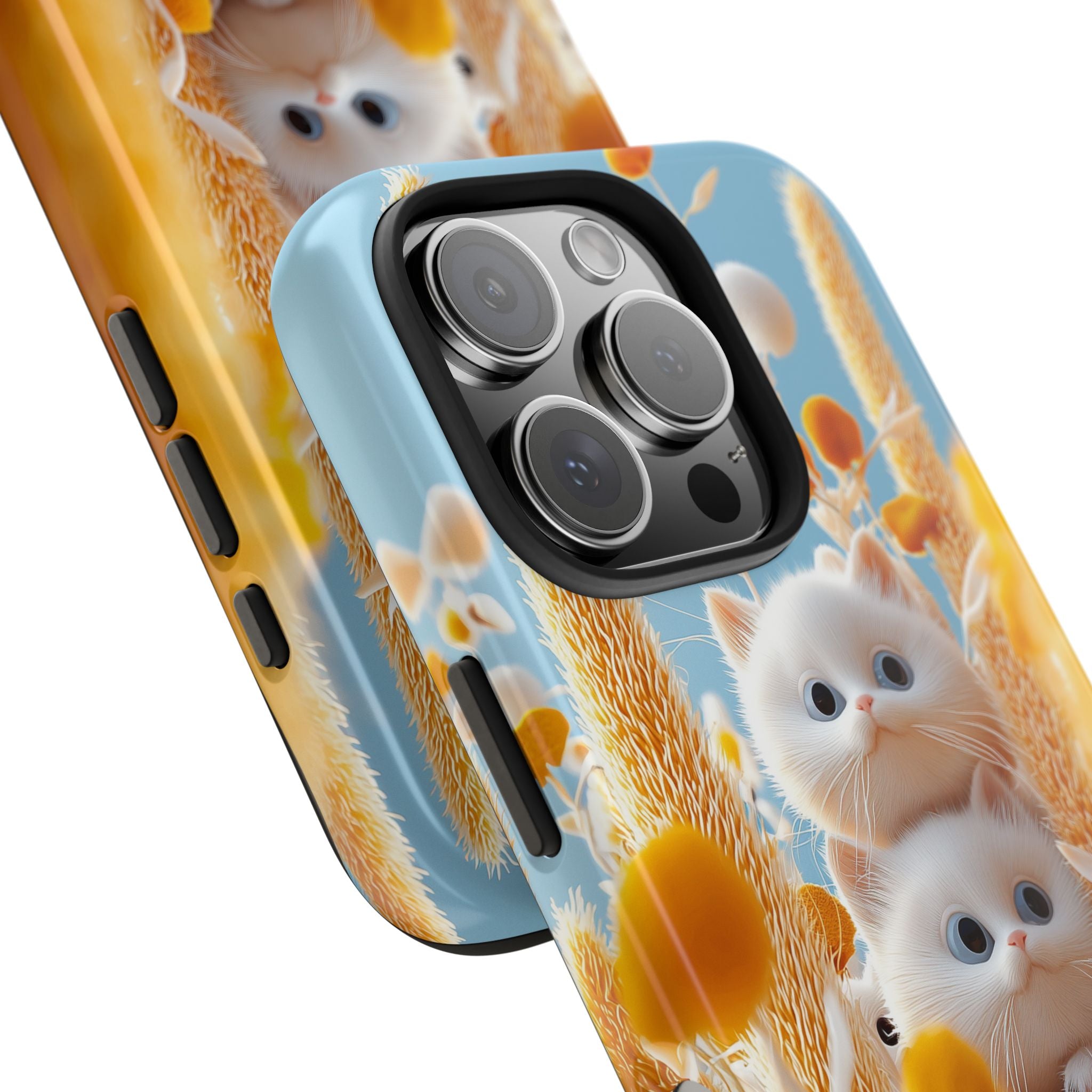 Phone Case Kittens in Wheat Field