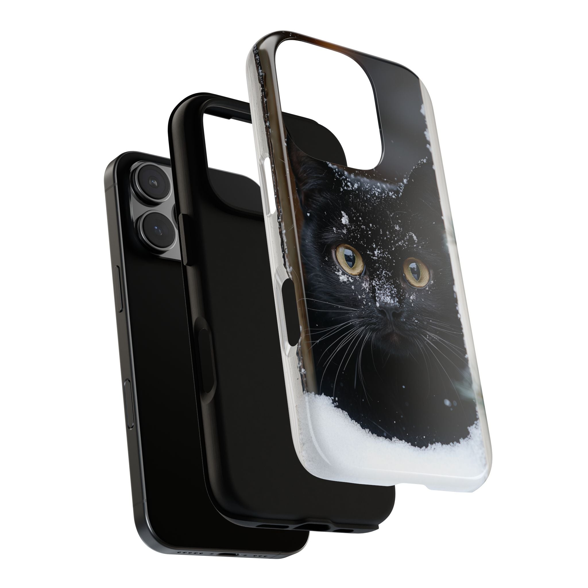 Phone Case, Cat on Windowsill Xmas Time, Tough Cover, Protective Case, Holiday Gift, Christmas Present