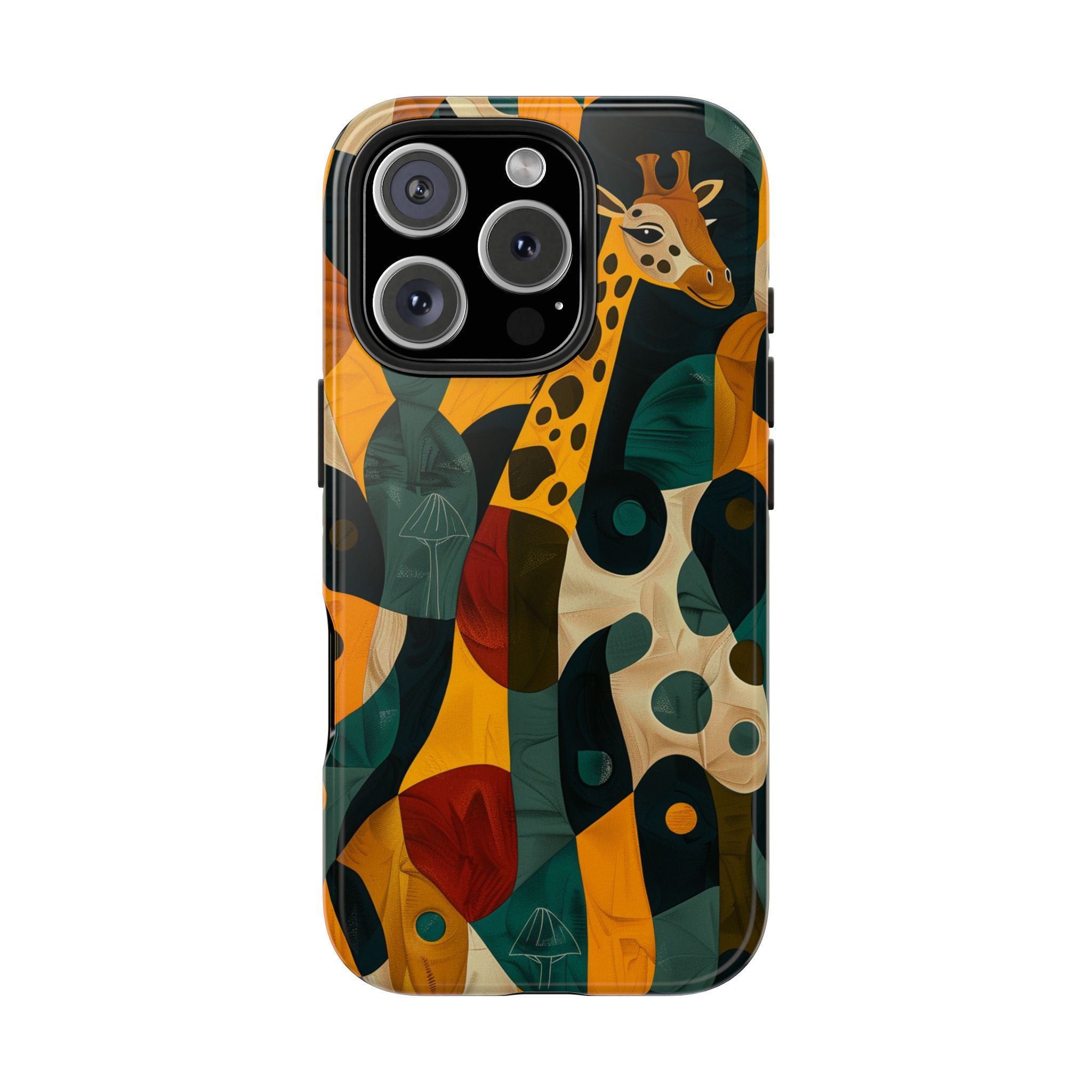 Giraffe, Minimalistic Collage, Strong Protection for iPhone and Samsung