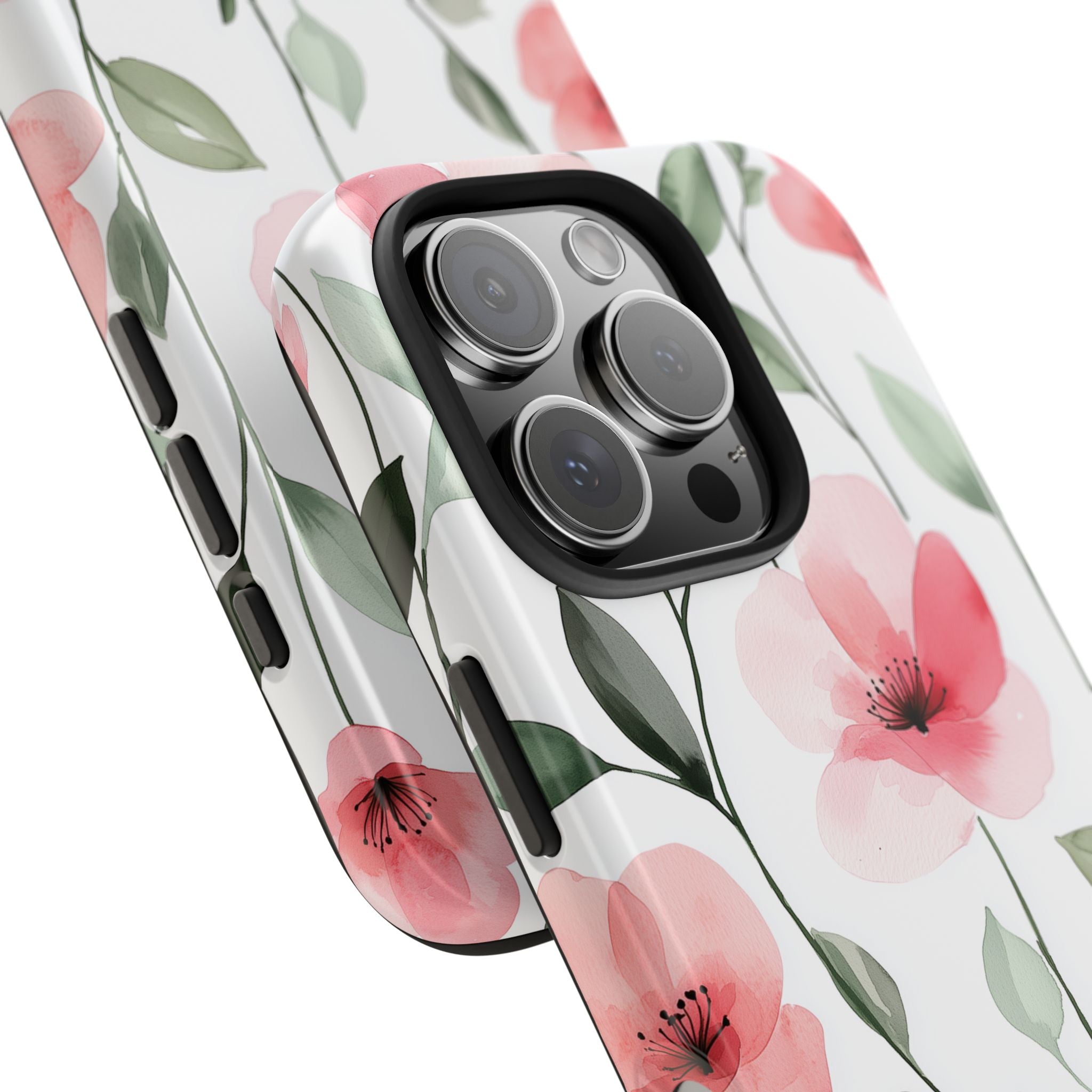Floral Pink Pattern, Strong Protection for iPhone and Samsung