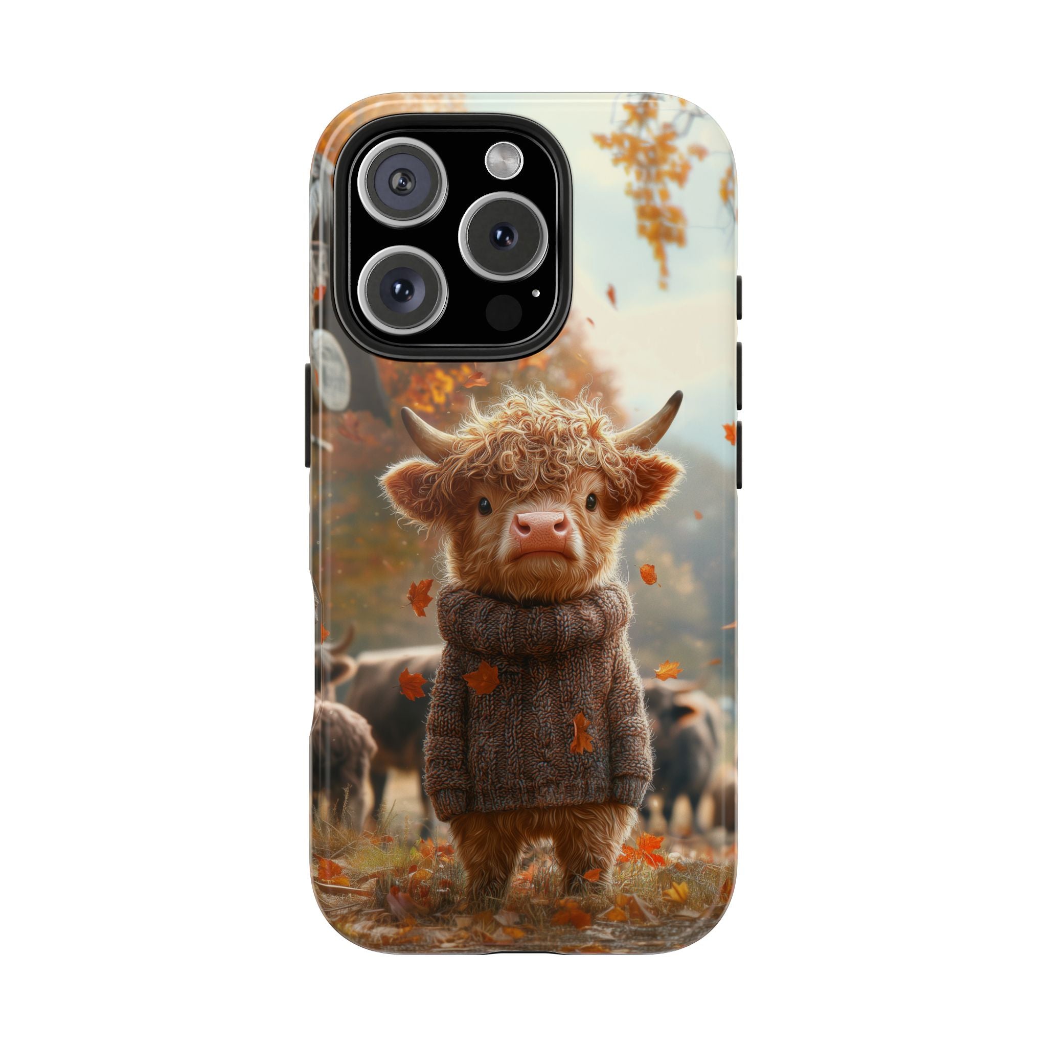 Highland Calf in a Sweater, Strong Protection for iPhone and Samsung