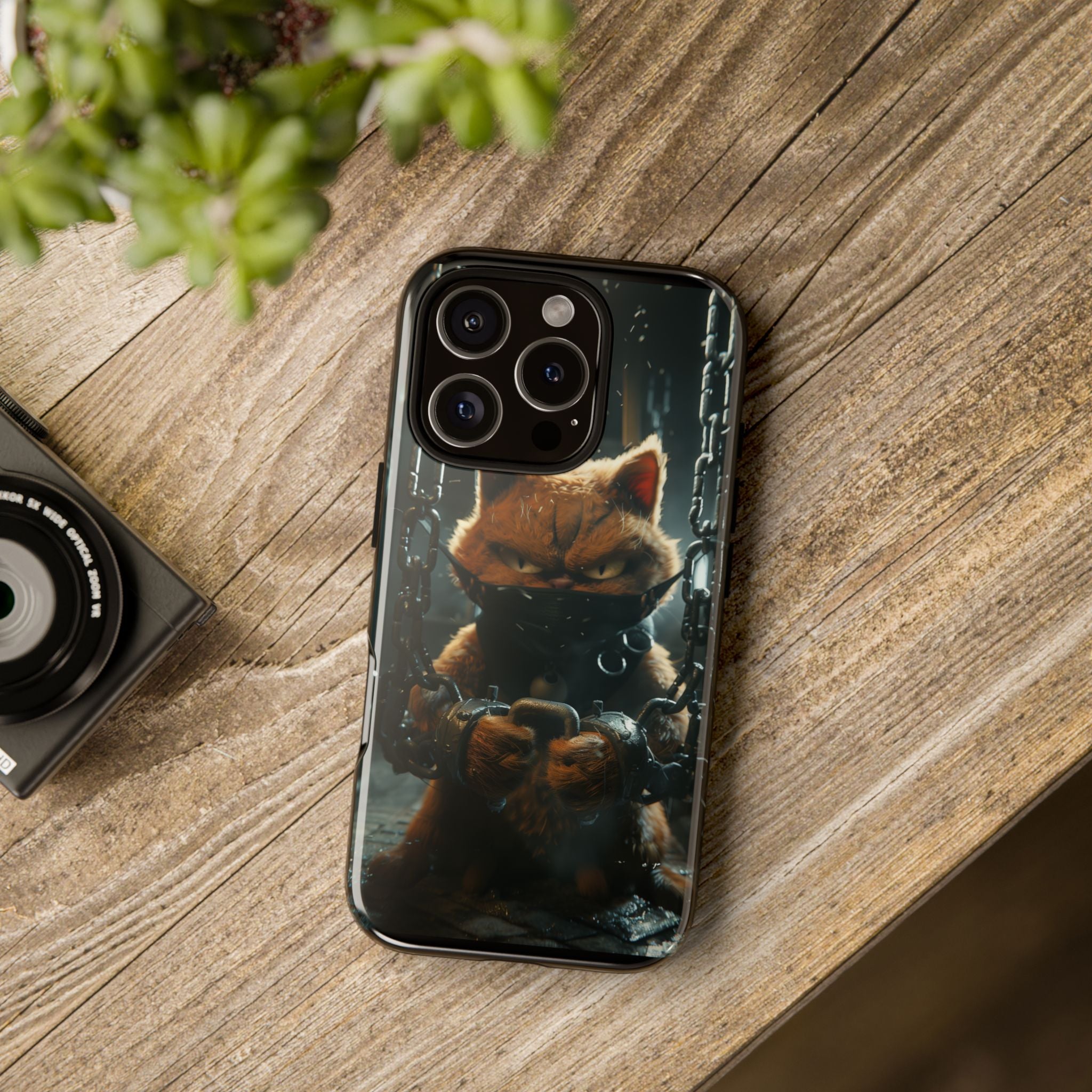 Phone Case - Fat Ginger Cat in Chains Tough Case