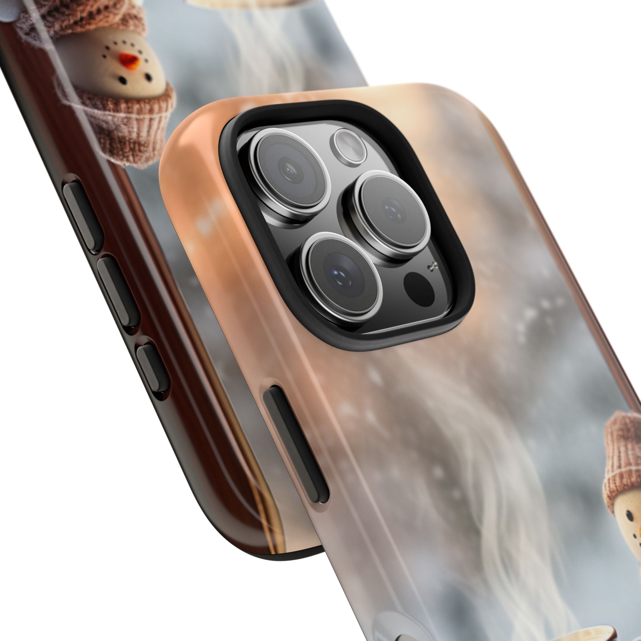 Snowman drinking Coffee, Strong Protection for iPhone and Samsung