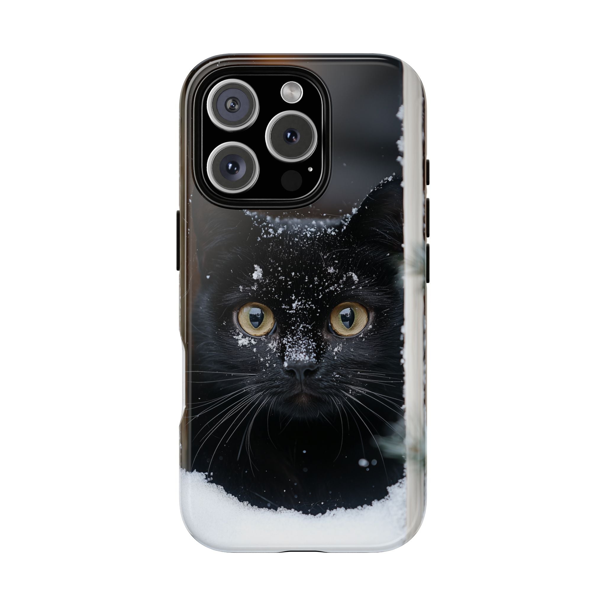 Phone Case, Cat on Windowsill Xmas Time, Tough Cover, Protective Case, Holiday Gift, Christmas Present