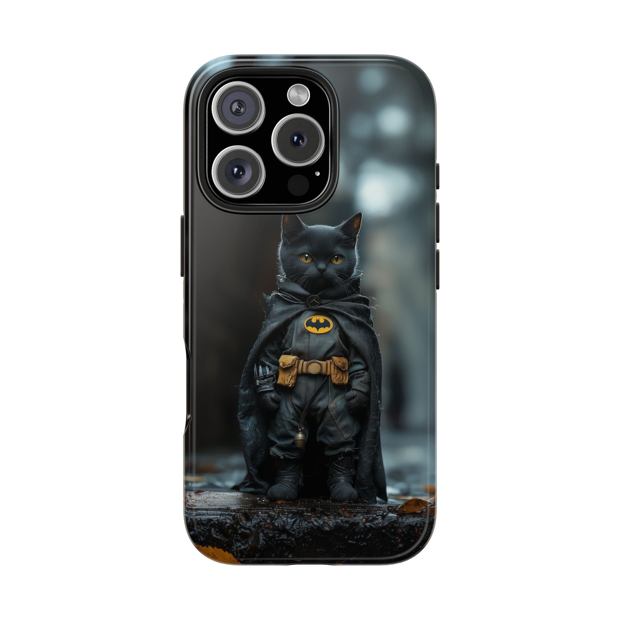 Phone Case - Kitten in Batman Costume Design