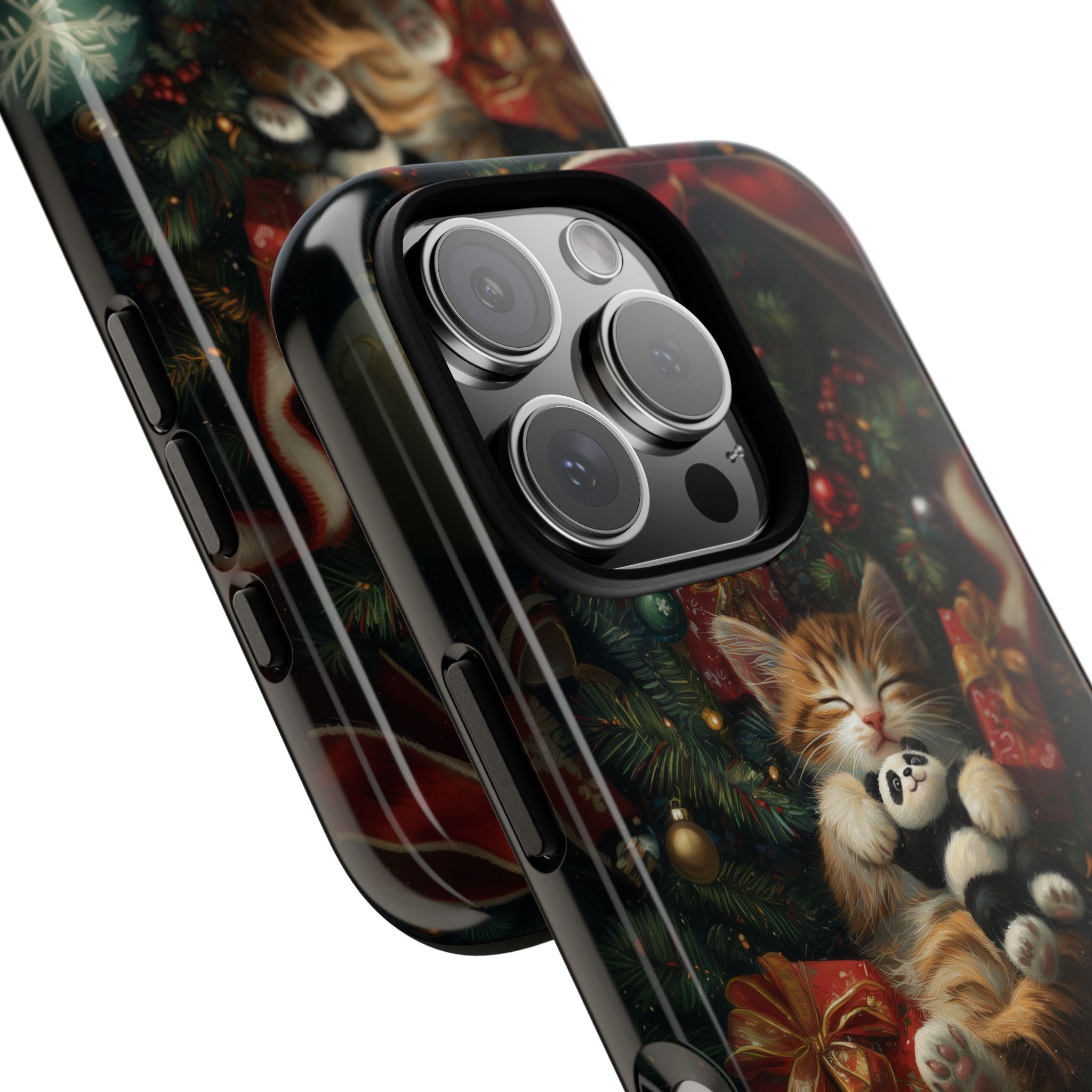 Phone Cases Cute Christmas Kitten Design