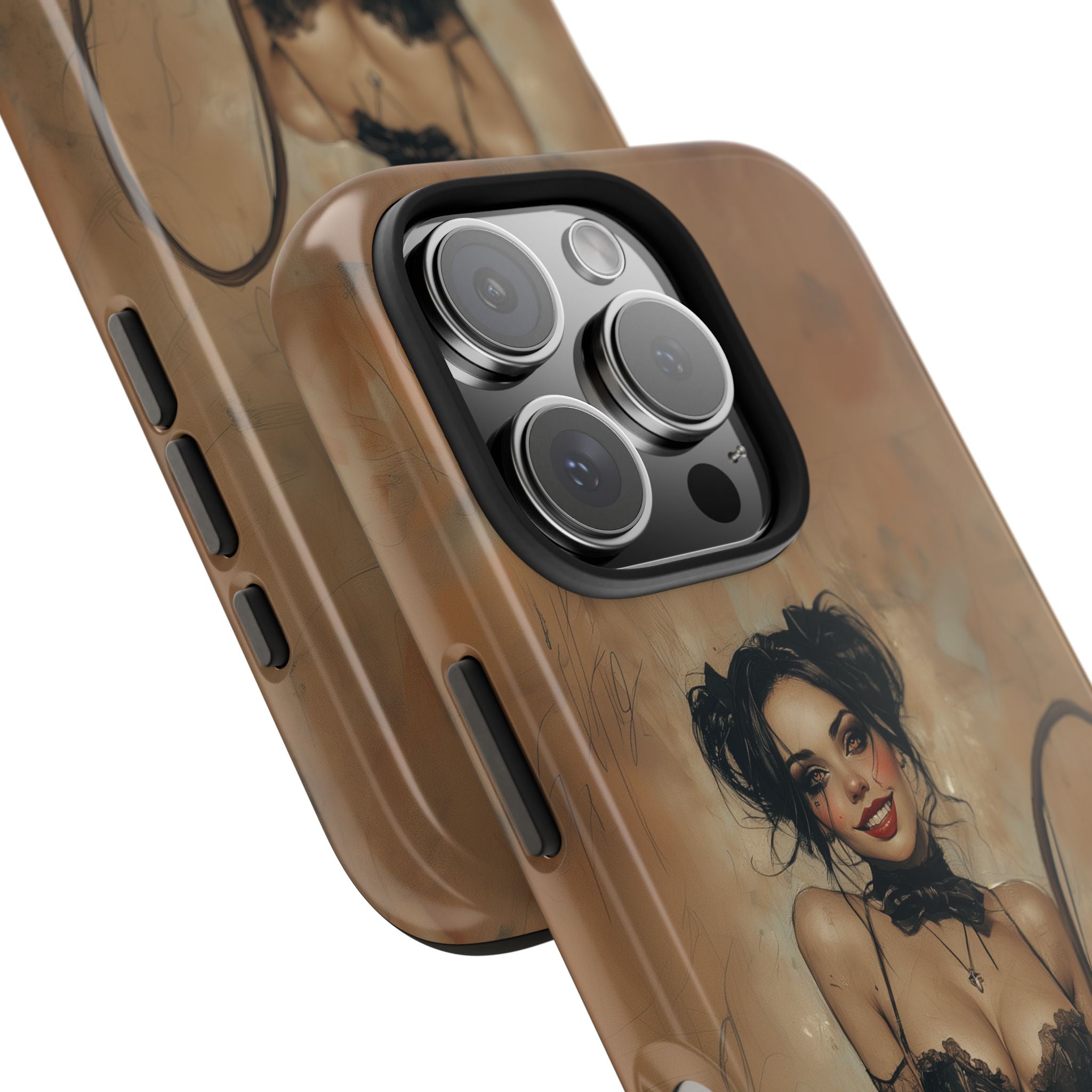 Goth Girl Sketch Phone Case, Tough Protection for iPhone and Samsung
