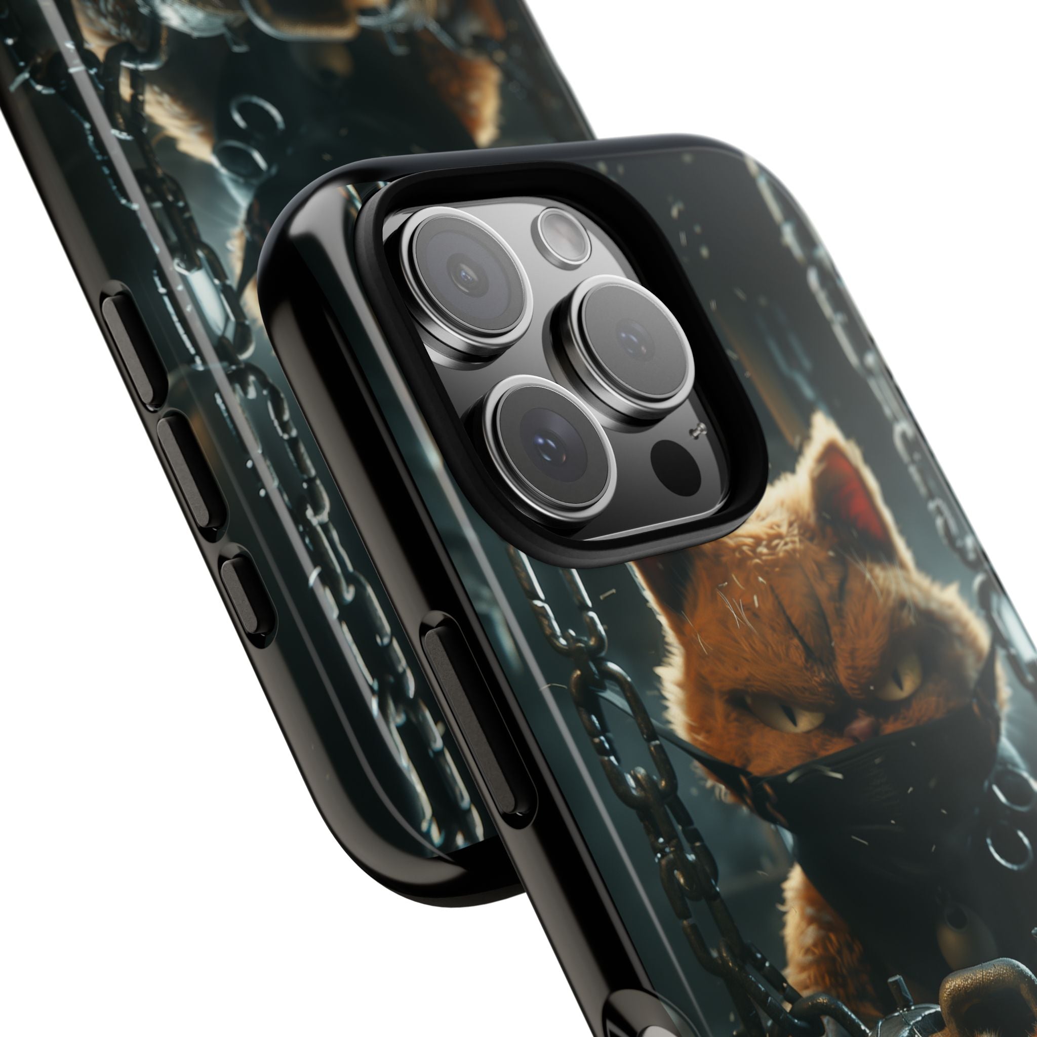 Phone Case - Fat Ginger Cat in Chains Tough Case