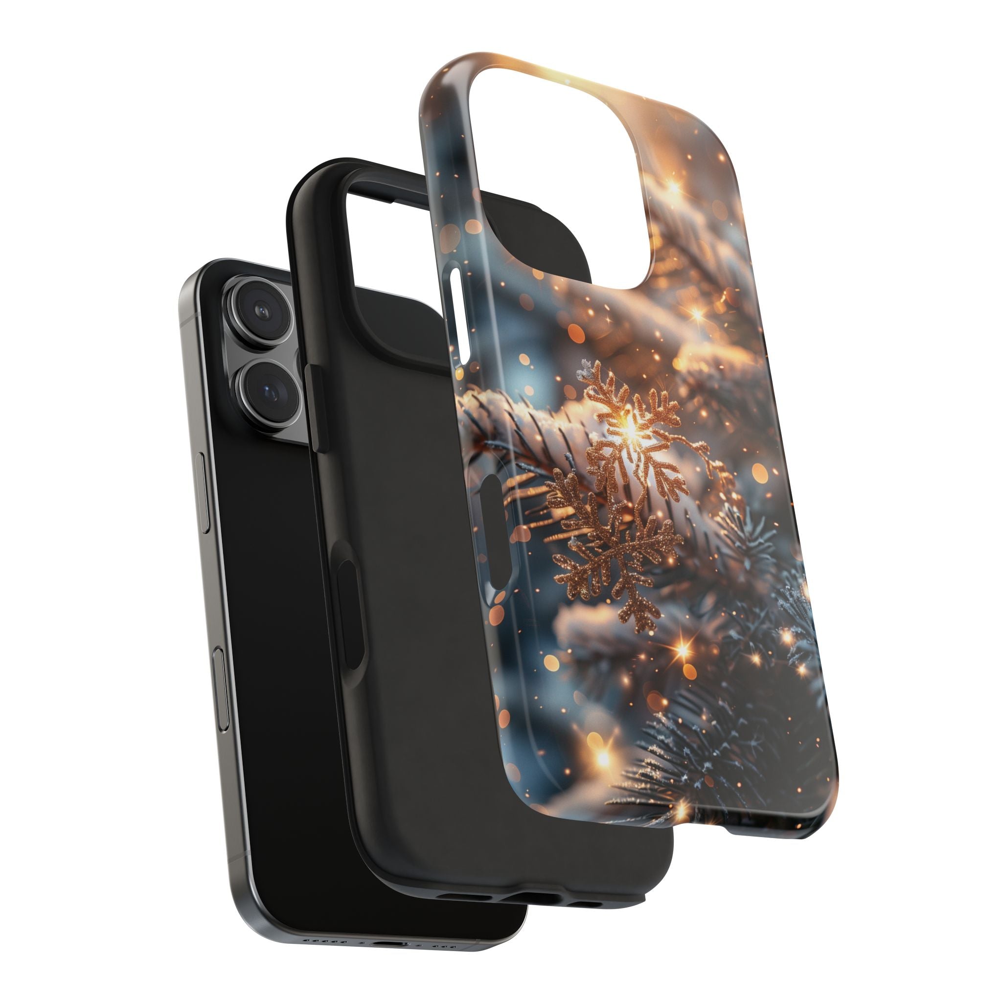 Golden Christmas Tree, New Year's Phone Cover Tough Case, iPhone | Samsung