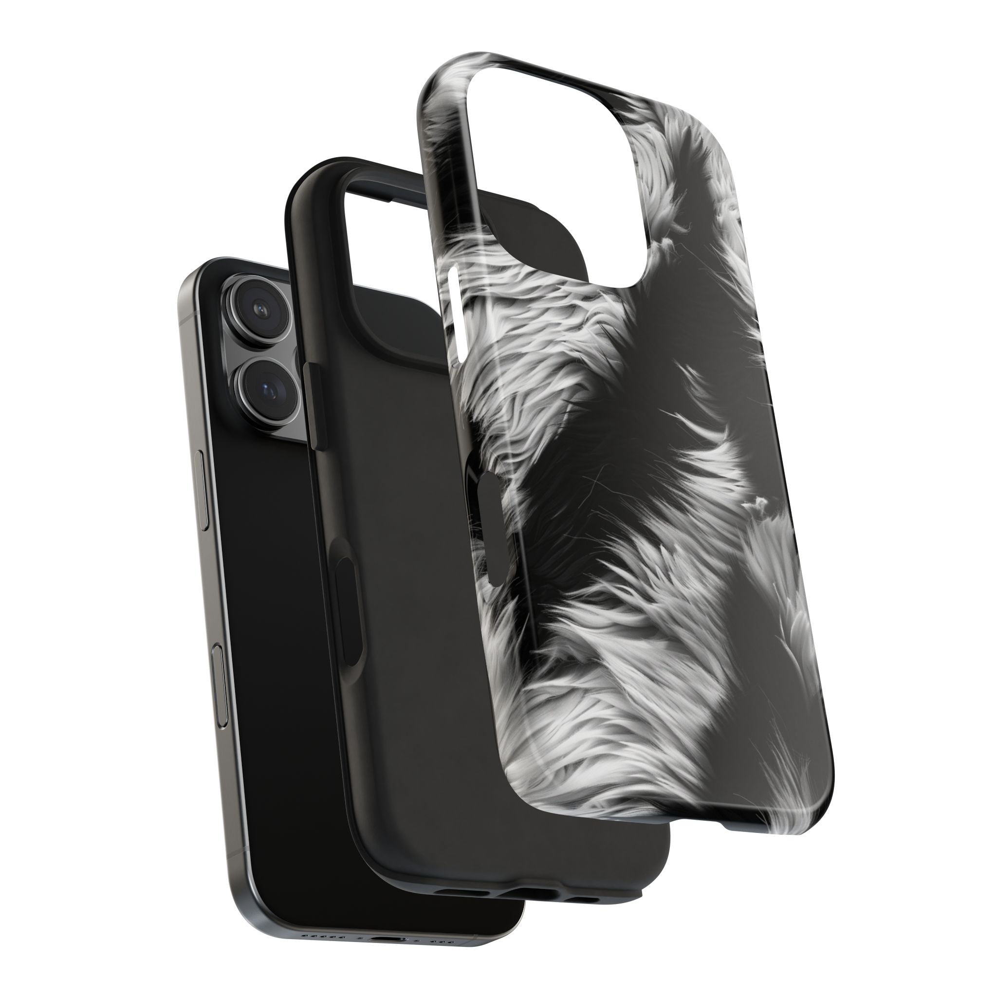 Black and White Tiger Stripes, Strong Protection for iPhone and Samsung