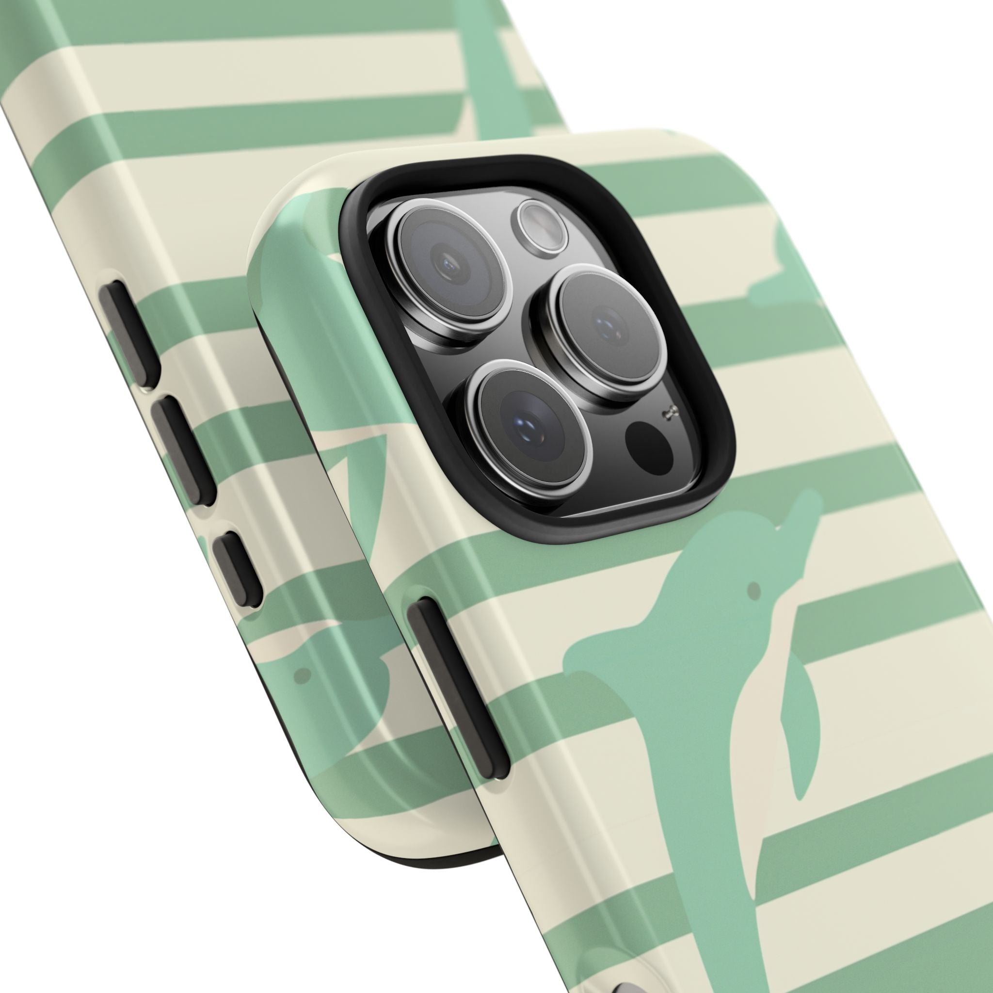 Turquoise Dolphins, Strong Protection for iPhone and Samsung