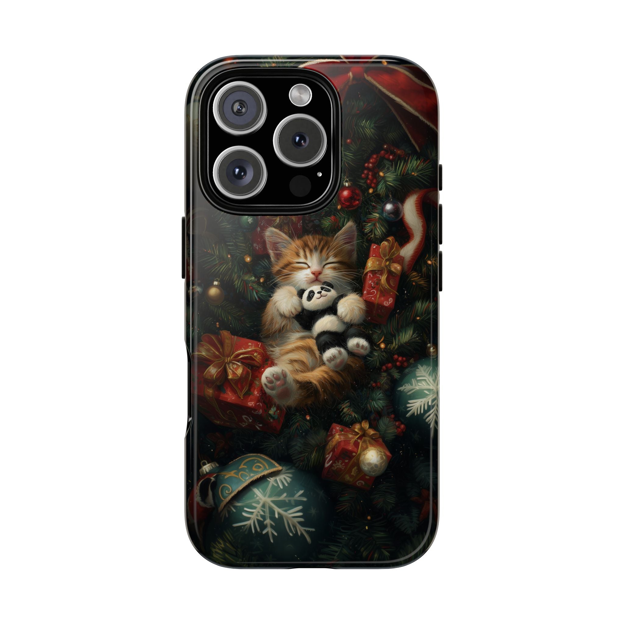 Phone Cases Cute Christmas Kitten Design