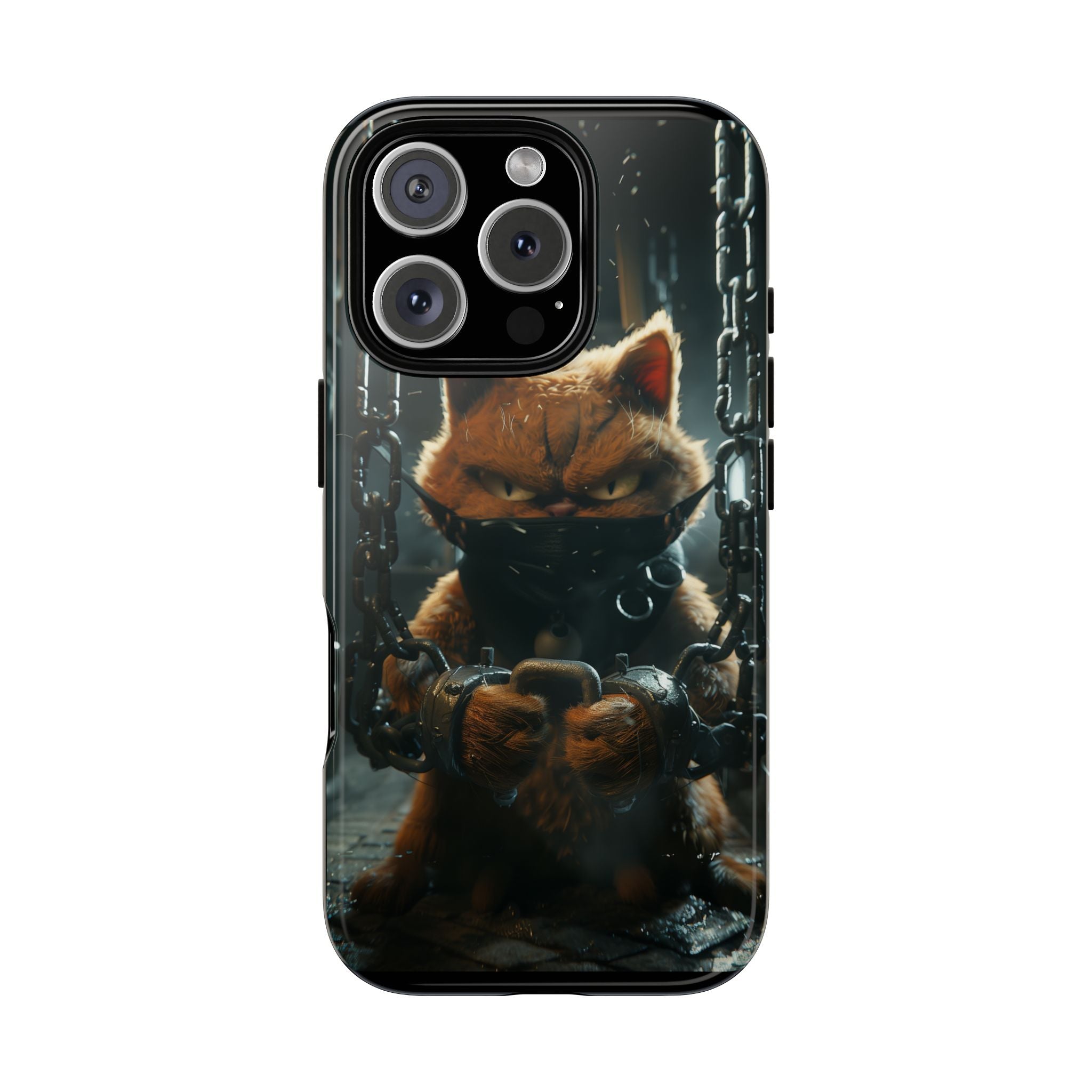 Phone Case - Fat Ginger Cat in Chains Tough Case