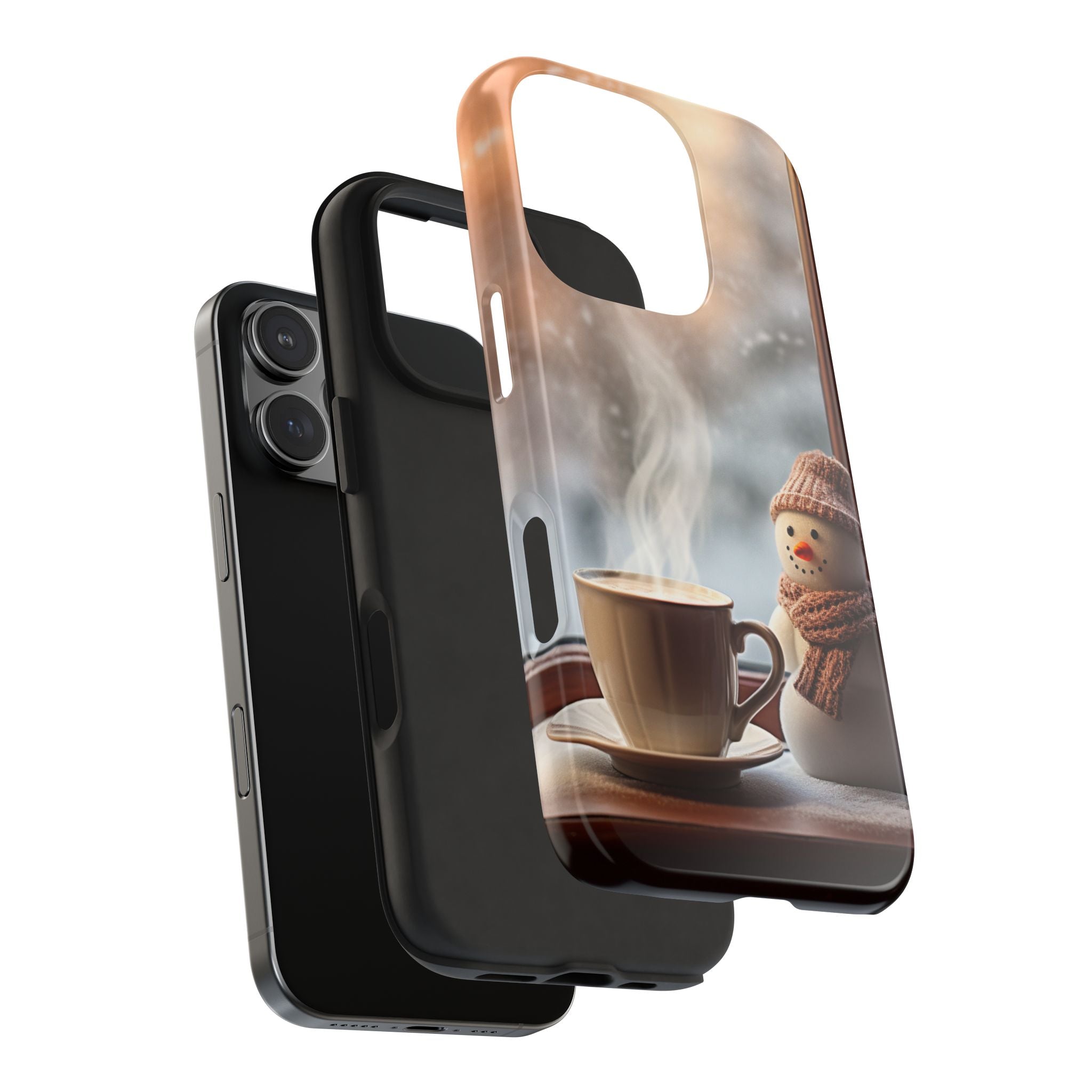 Snowman drinking Coffee, Strong Protection for iPhone and Samsung