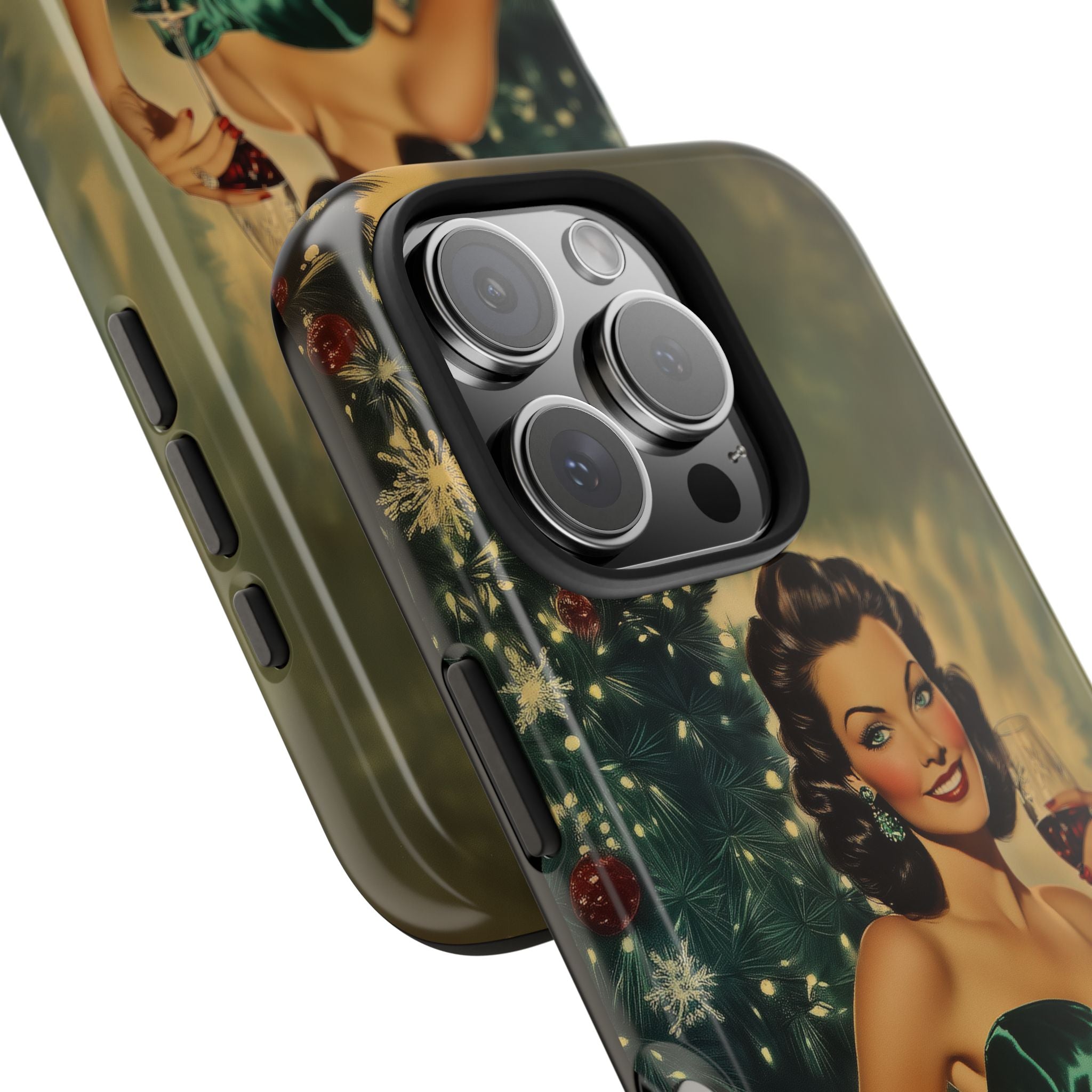 Beautiful Retro Christmas - Celebrate the Holiday Season with this Phone Case