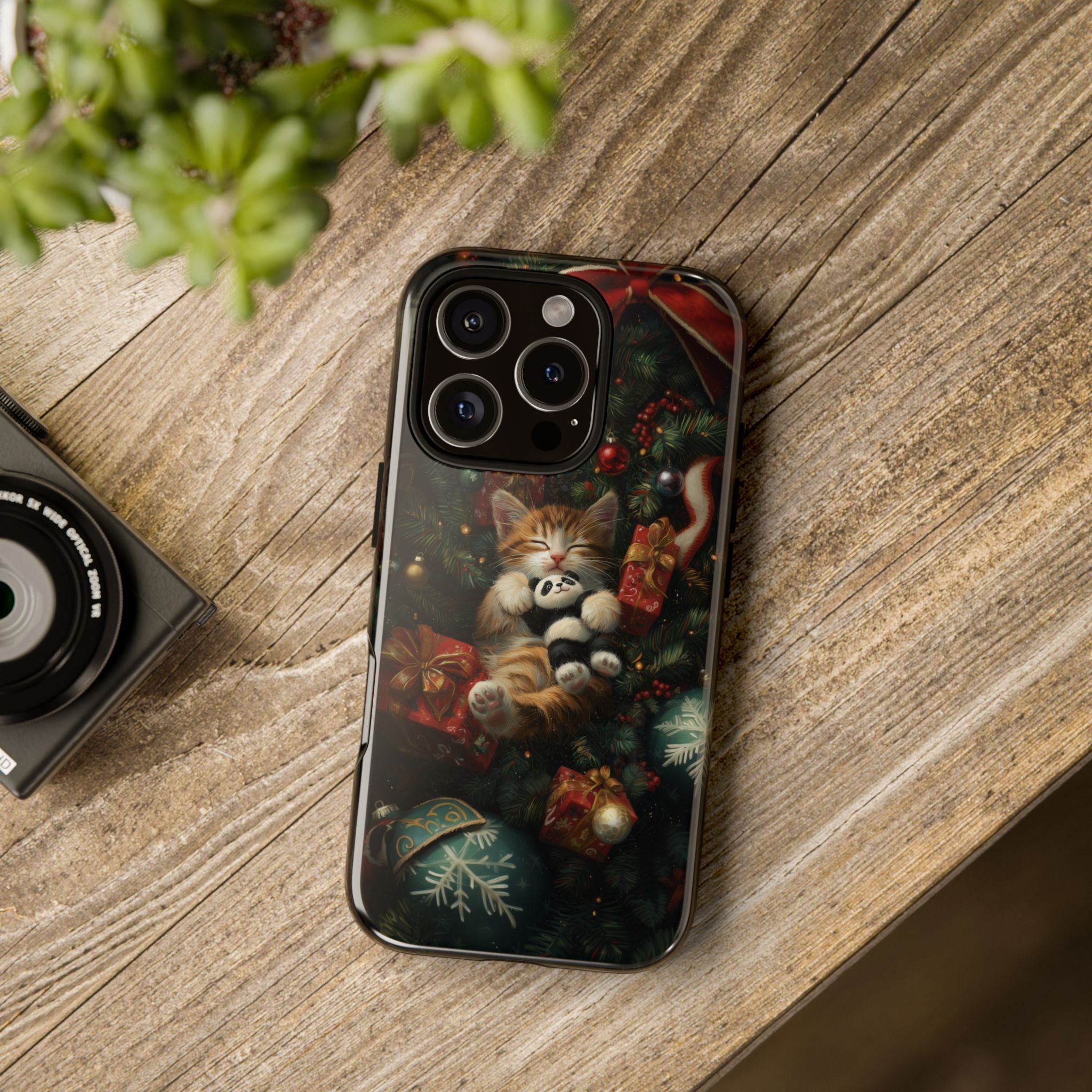 Phone Cases Cute Christmas Kitten Design