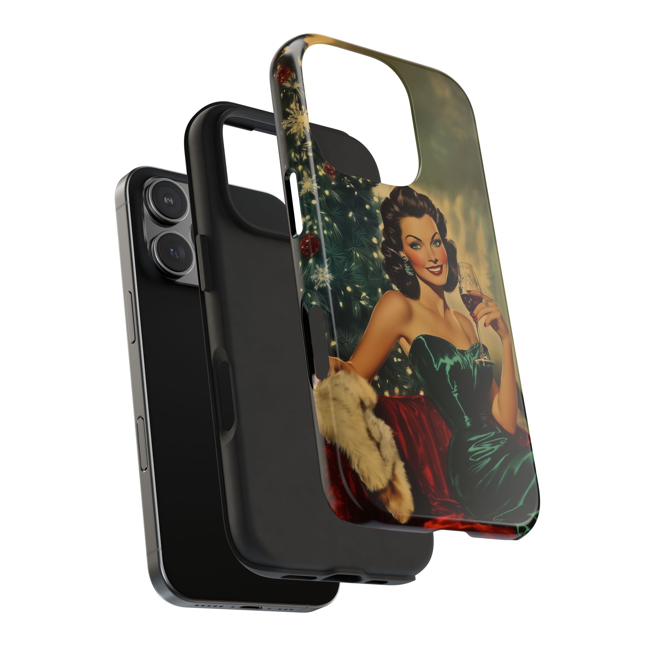Beautiful Retro Christmas - Celebrate the Holiday Season with this Phone Case