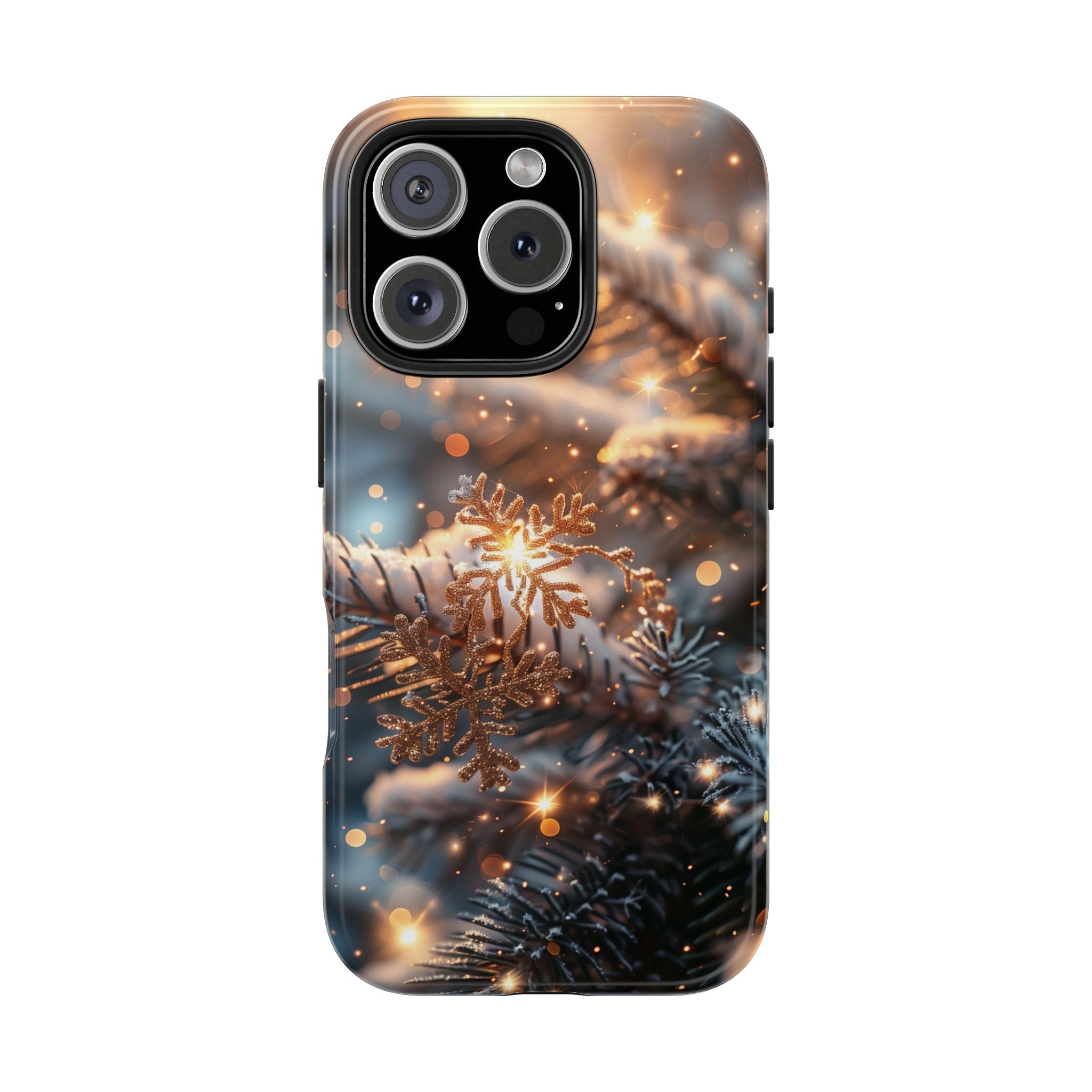 Golden Christmas Tree, New Year's Phone Cover Tough Case, iPhone | Samsung