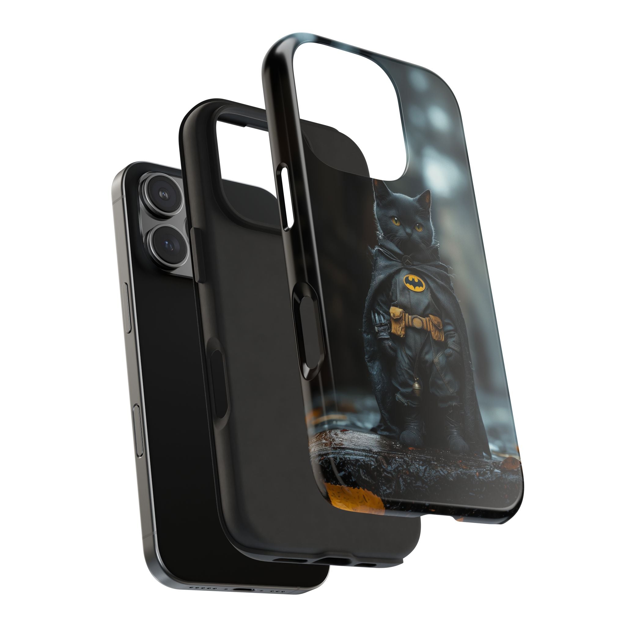 Phone Case - Kitten in Batman Costume Design