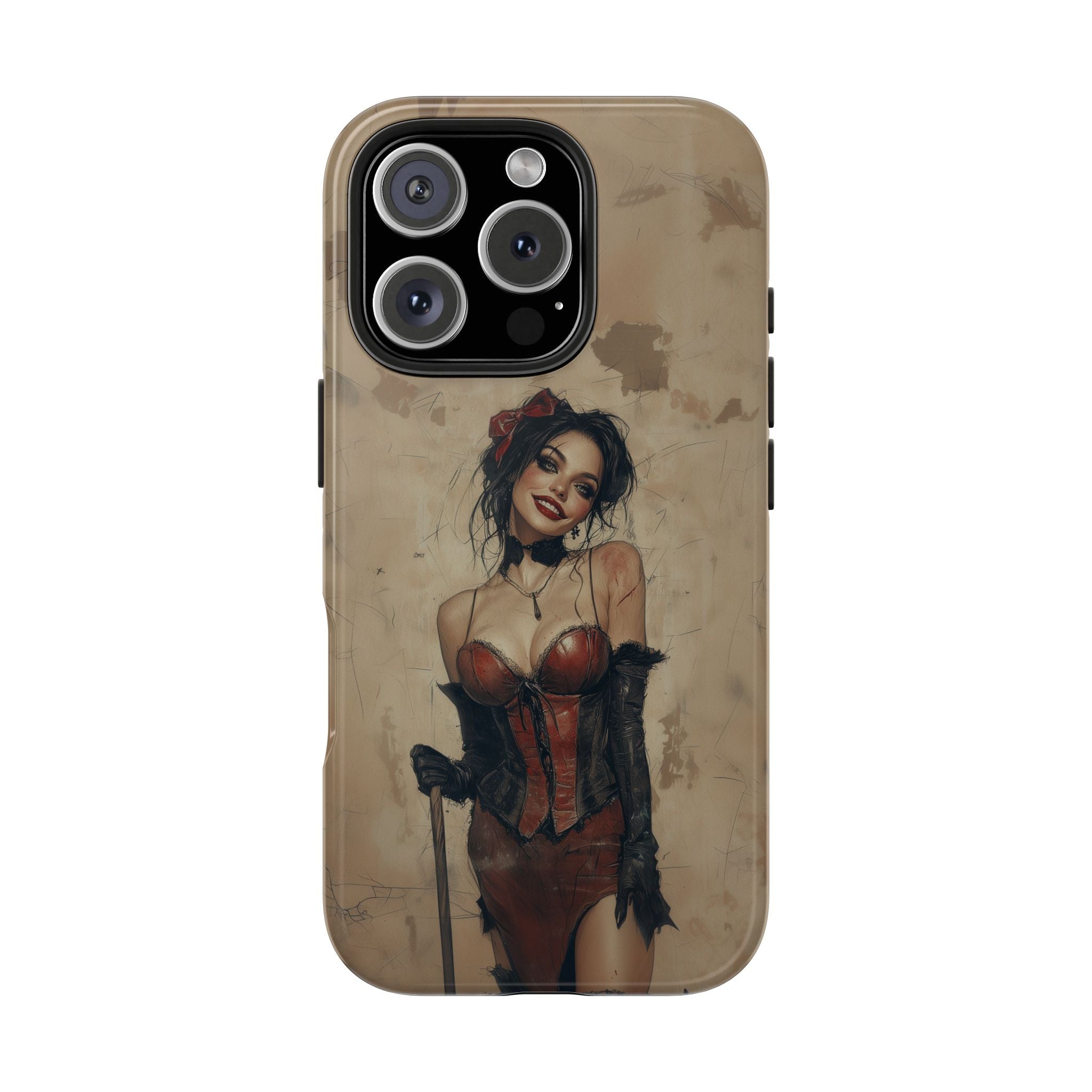 Beautiful Goth Girl in Corset Phone Case, Stylish and Durable for iPhone & Samsung