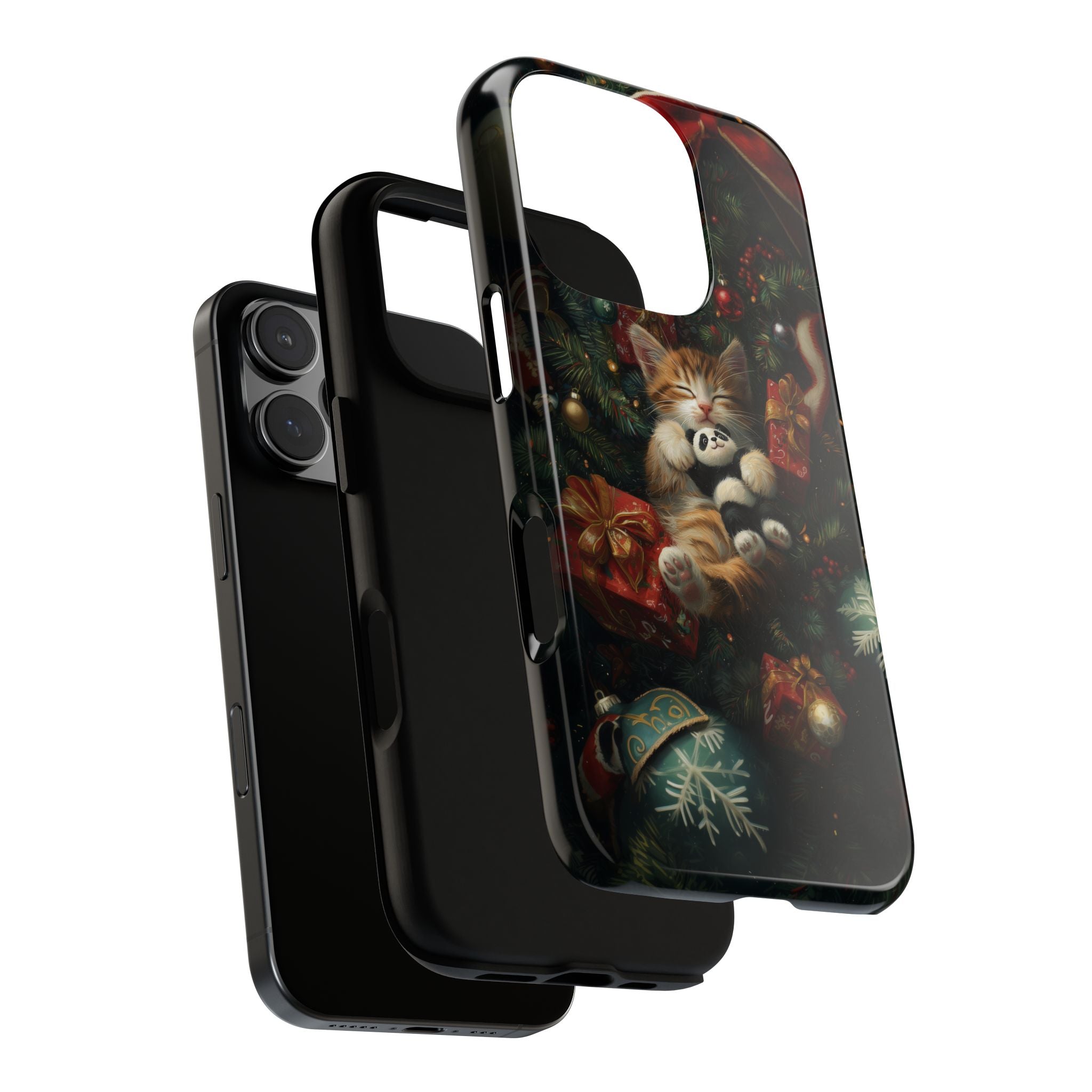 Phone Cases Cute Christmas Kitten Design