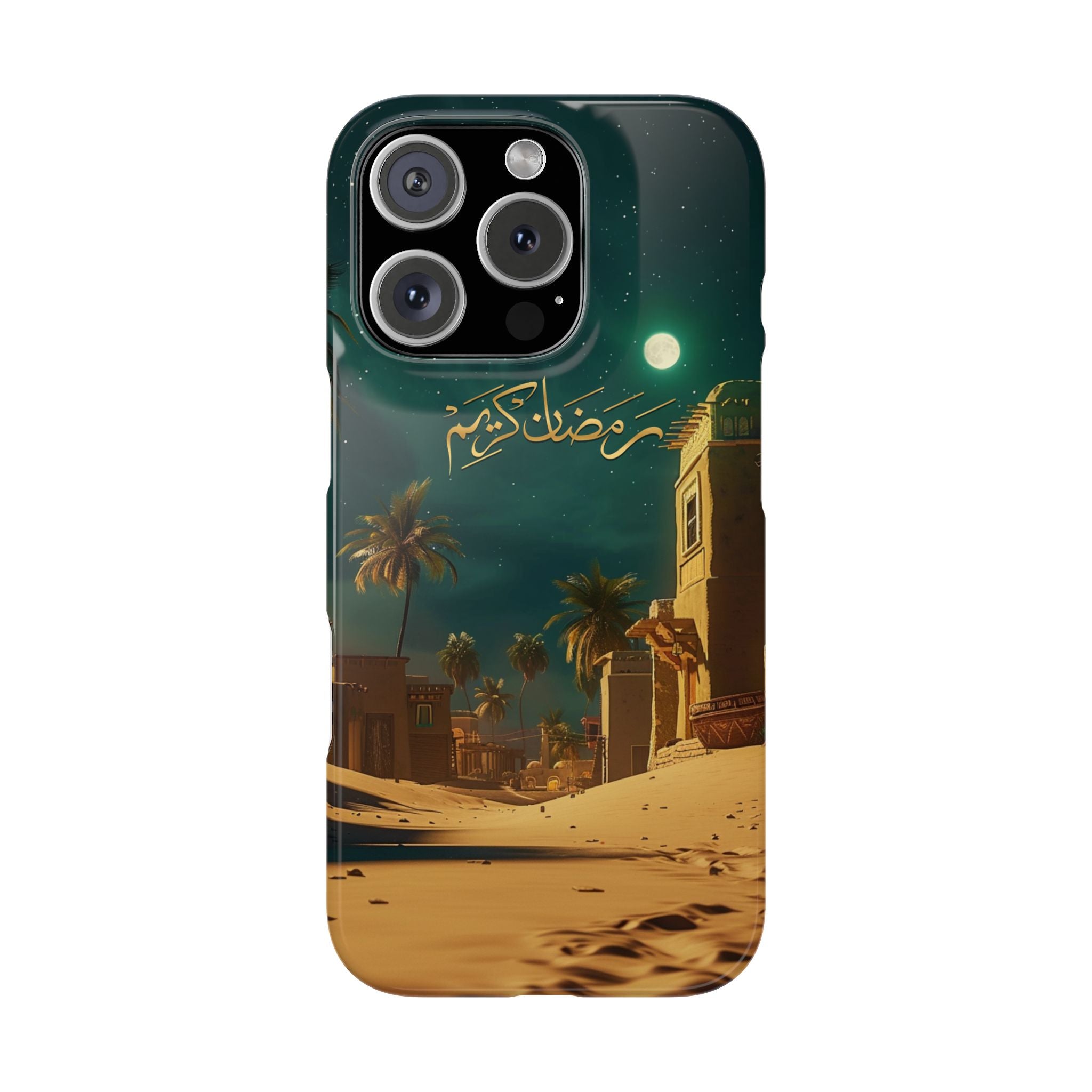 The Ramadan Desert iPhone Slim Case, Desert under the Crescent Moon, Gift for Eid, Ramadan Mubarak, Oriental Vibes