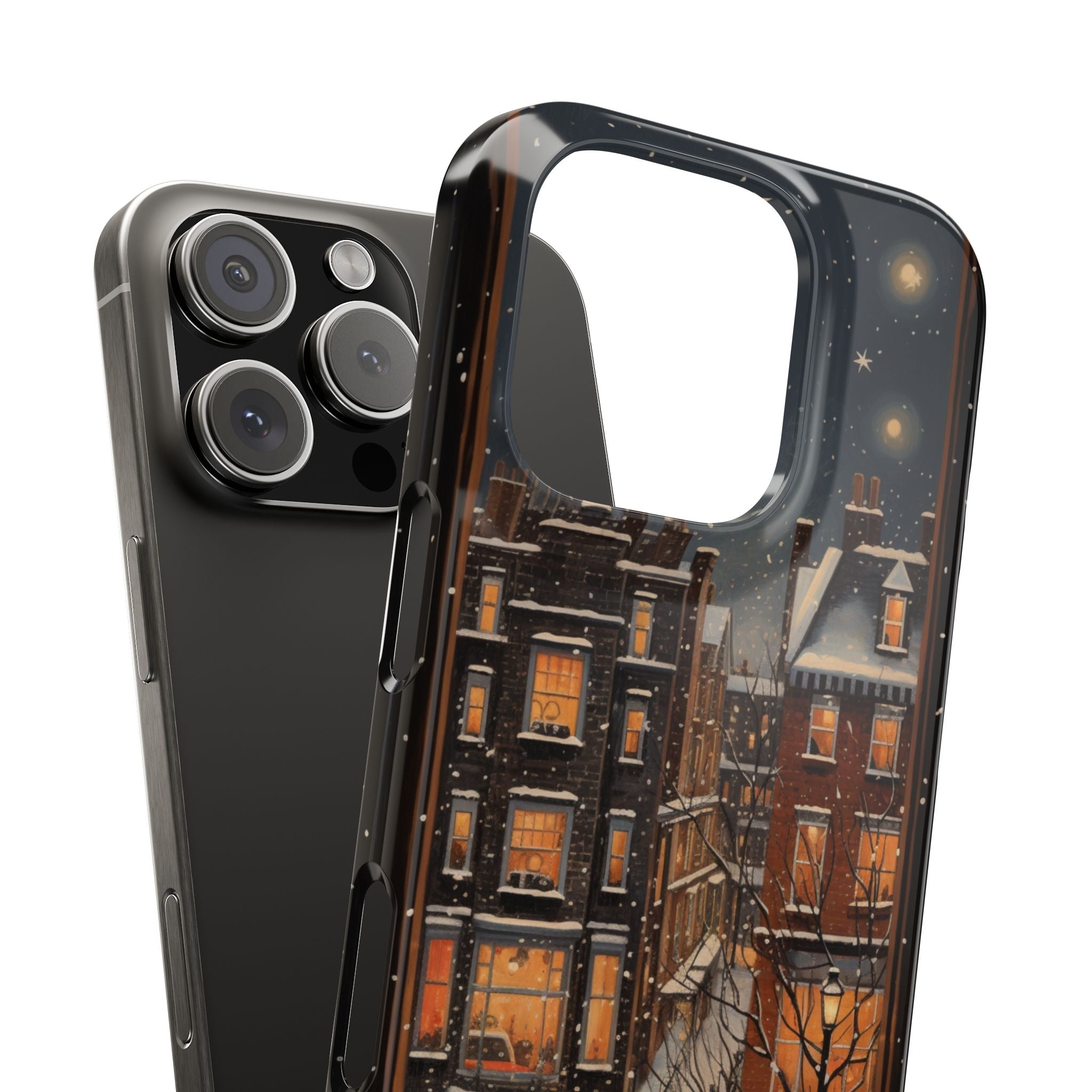 The Christmas View, iPhone Cover Slim Case, Winter Motives, Christmas Atmosphere, Cats on a window