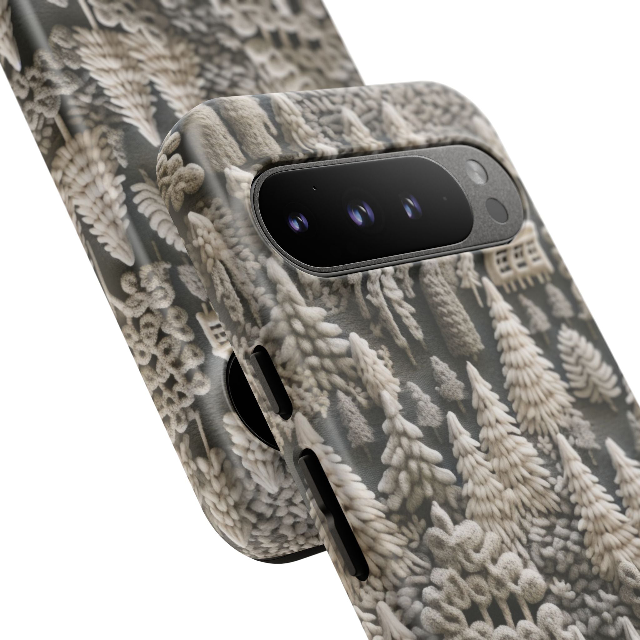 The Frozen Forest, Phone Cover Tough Case with a 3D knitted effect, Winter Motives, iPhone | Samsung