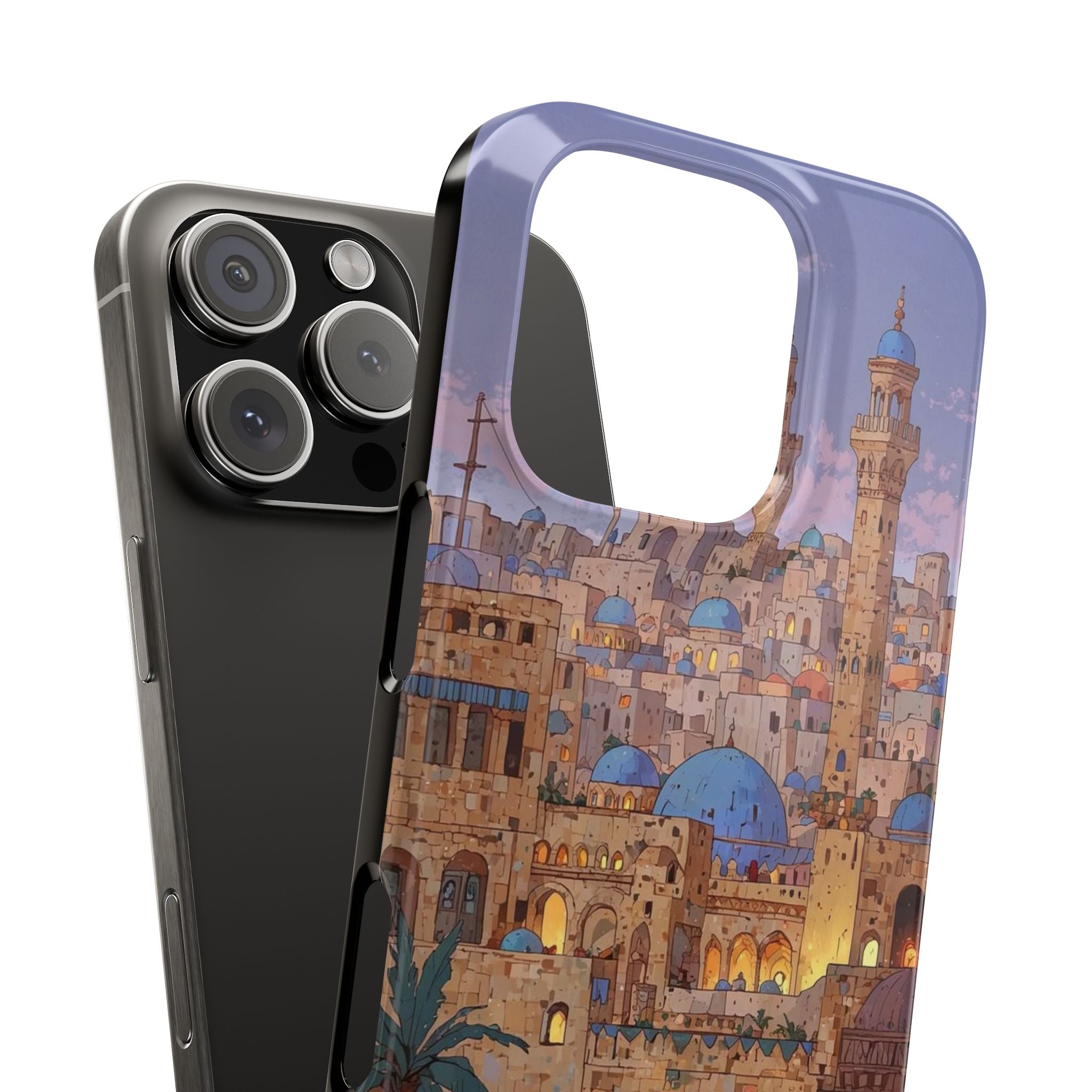 Slim Phone Cases, Jerusalem at Dusk, Free Palestine, Old Town Architecture, Dome Towers, Palestinian Gift