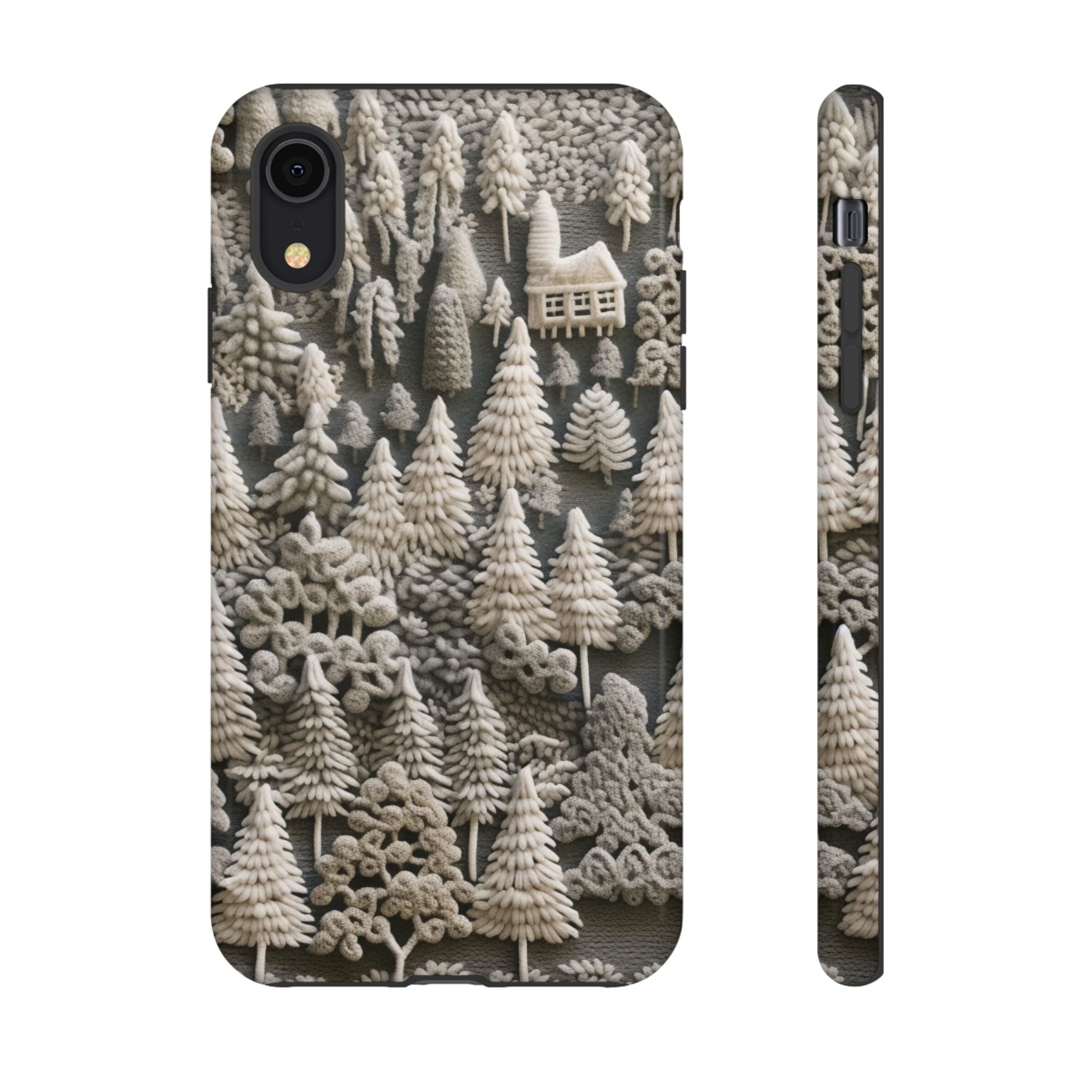 The Frozen Forest, Phone Cover Tough Case with a 3D knitted effect, Winter Motives, iPhone | Samsung