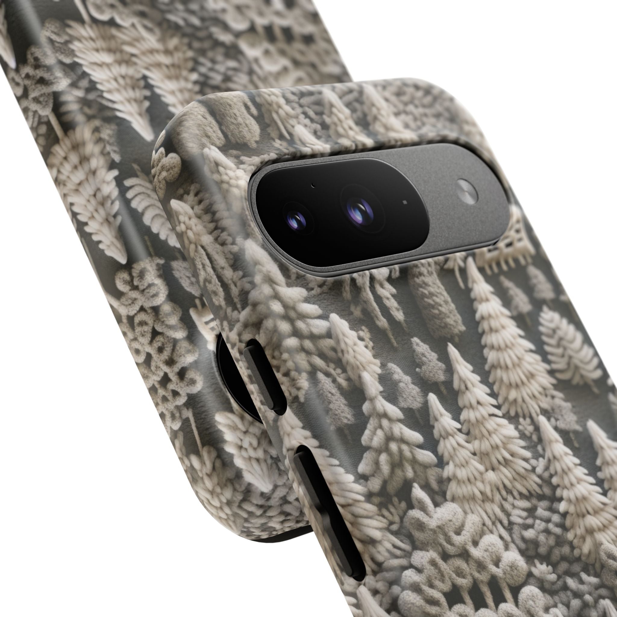 The Frozen Forest, Phone Cover Tough Case with a 3D knitted effect, Winter Motives, iPhone | Samsung