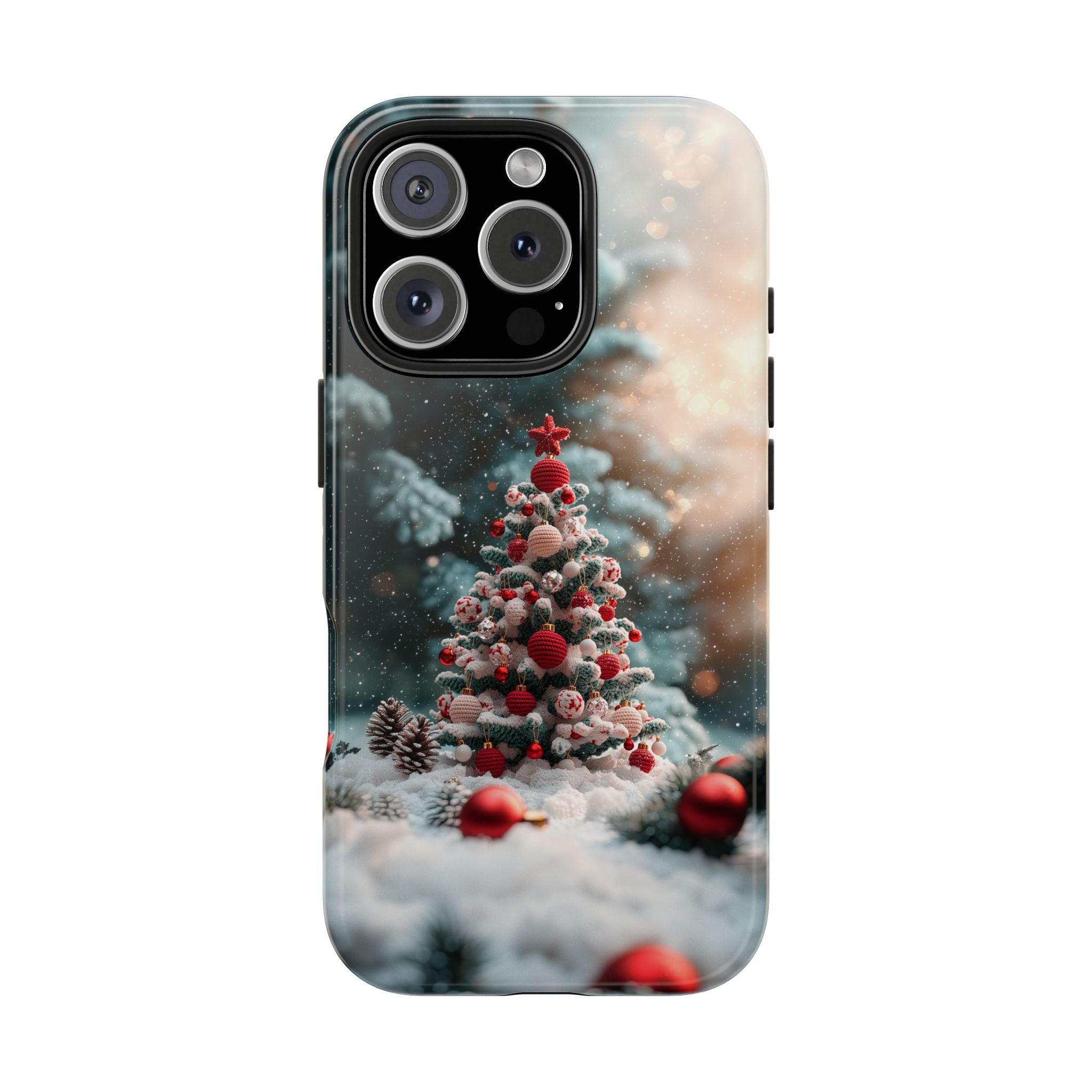 Christmas Tree Phone Case, Amigurami style