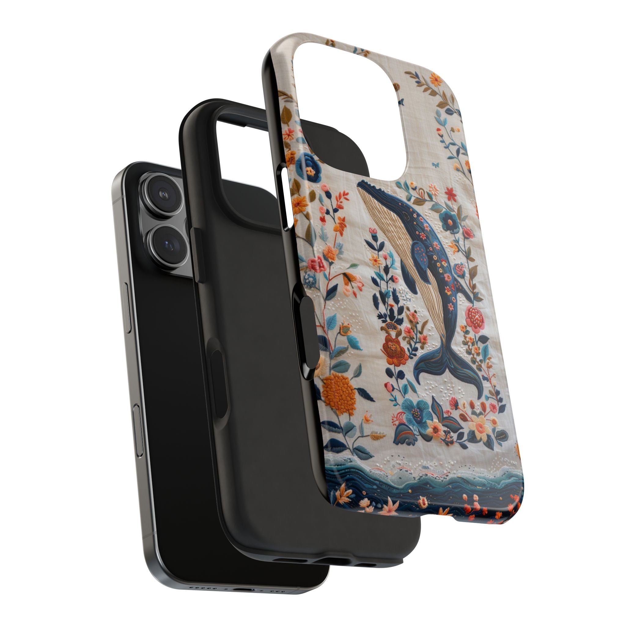 An Embroided Whale, Phone Cover Tough Case, iPhone and Samsung