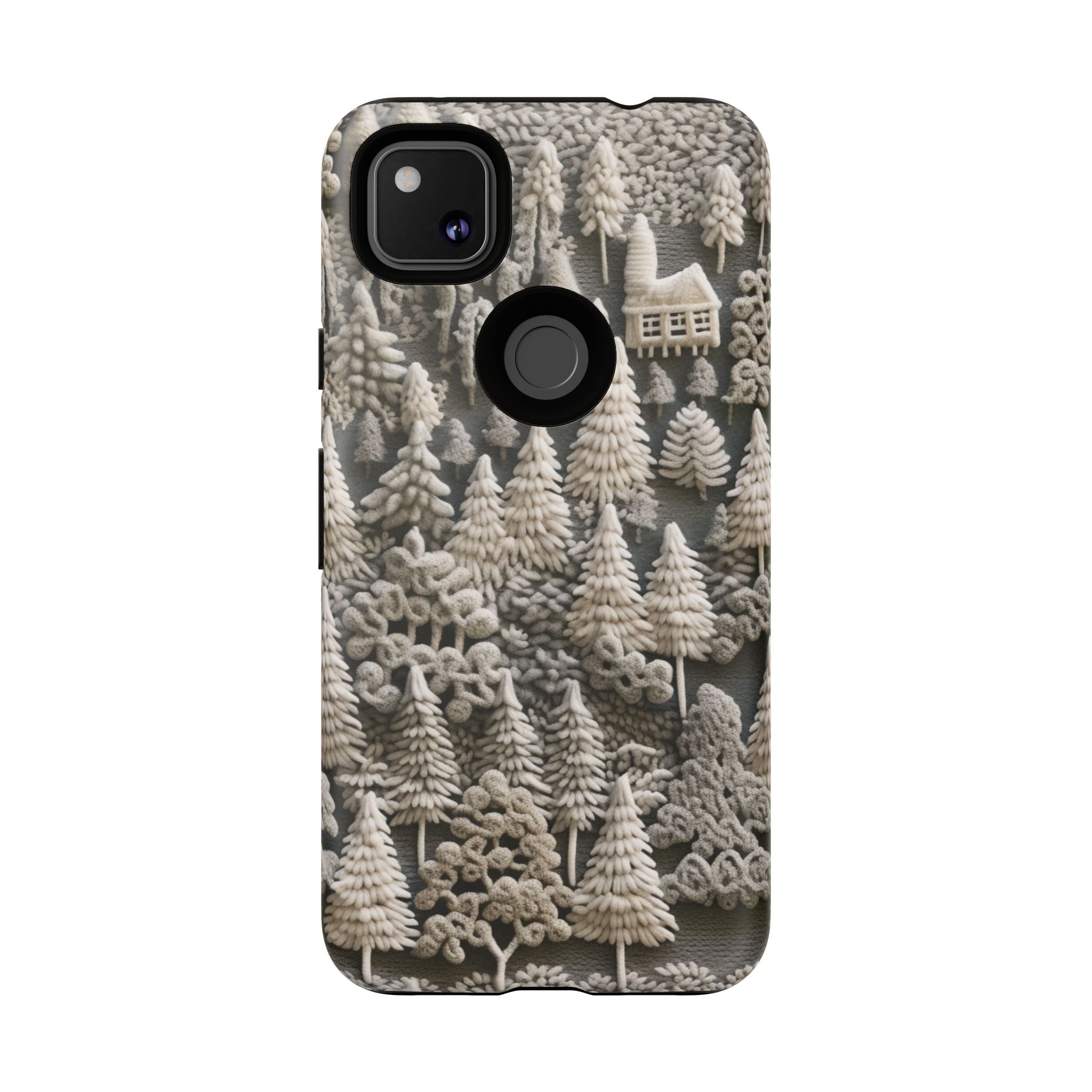 The Frozen Forest, Phone Cover Tough Case with a 3D knitted effect, Winter Motives, iPhone | Samsung