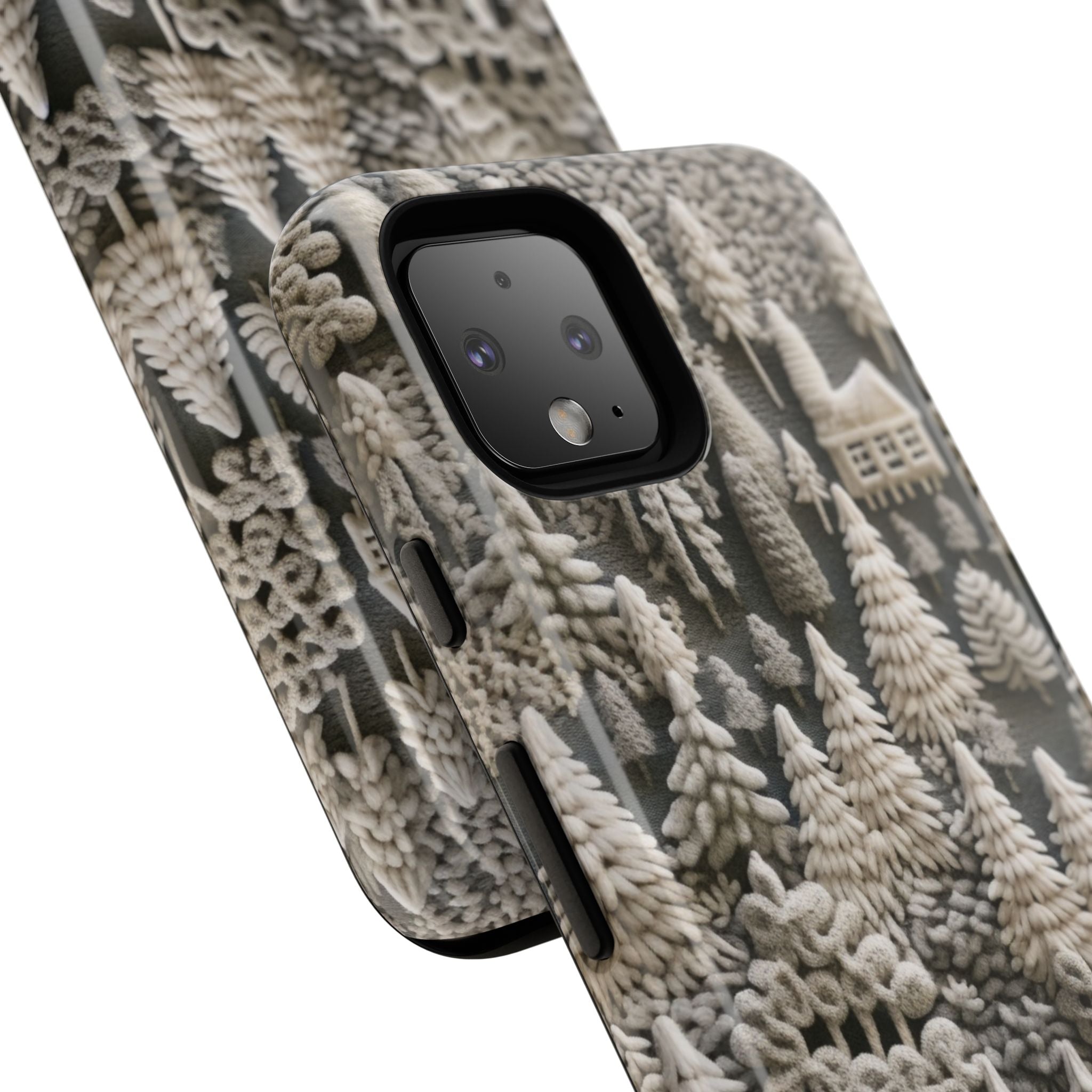 The Frozen Forest, Phone Cover Tough Case with a 3D knitted effect, Winter Motives, iPhone | Samsung