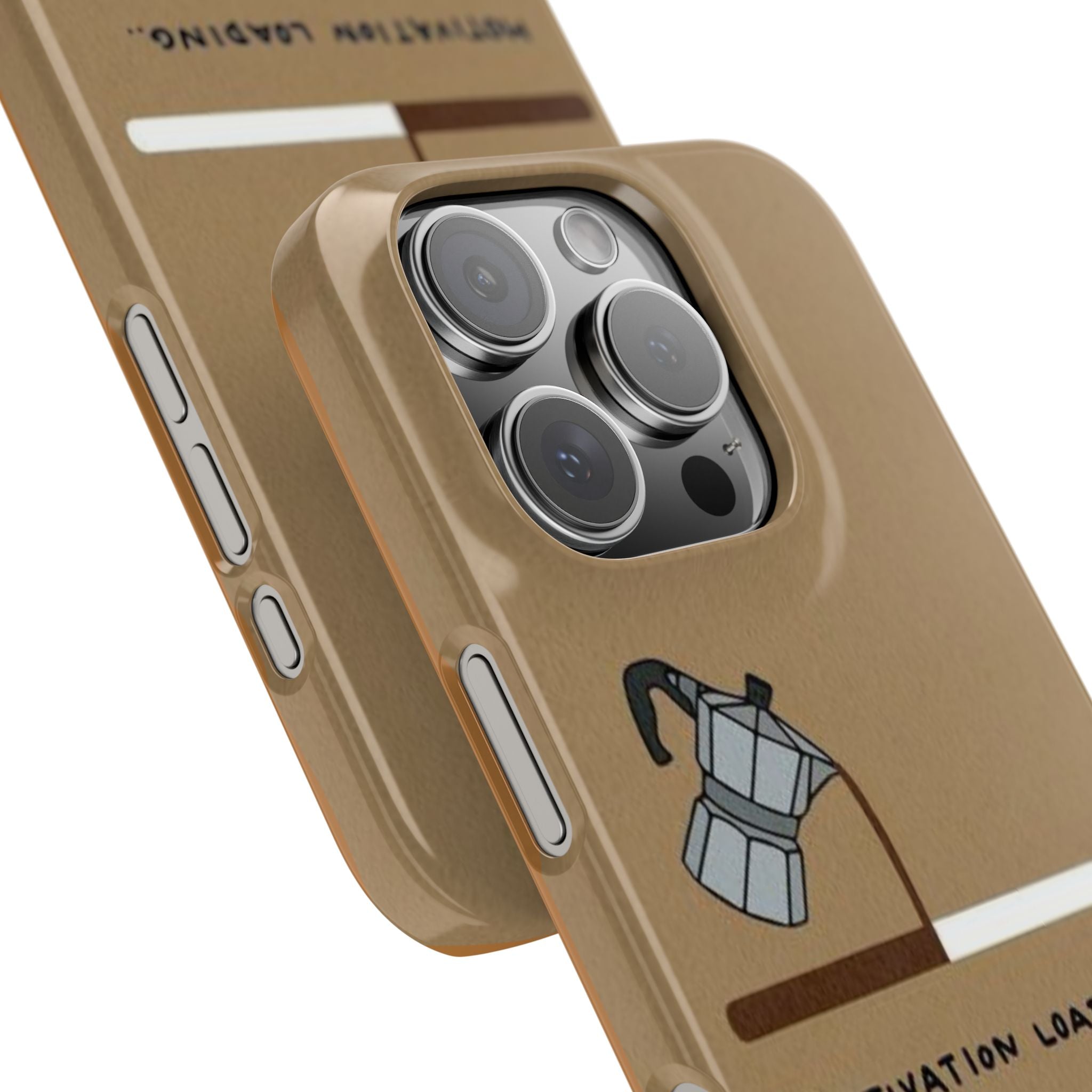 Slim Phone Cases - Italian Espresso Coffee Pot Motivation Loading, Coffee Lover Gift, Phone Accessories, Espresso Lover Gift, Coffee Pot