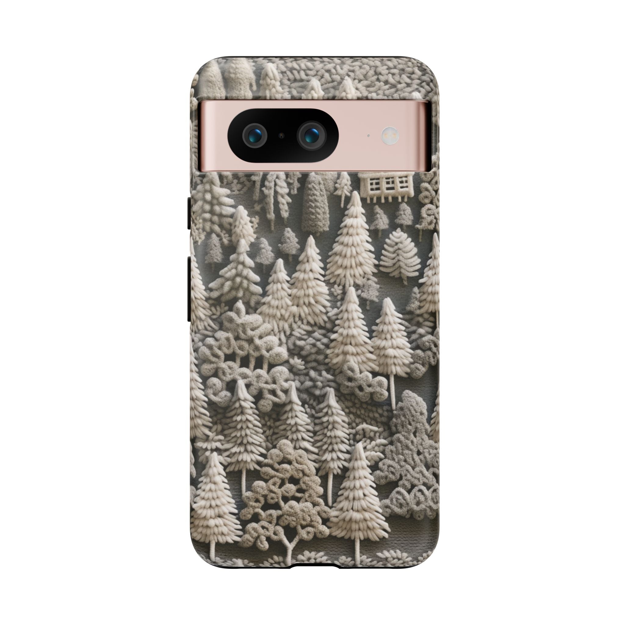 The Frozen Forest, Phone Cover Tough Case with a 3D knitted effect, Winter Motives, iPhone | Samsung