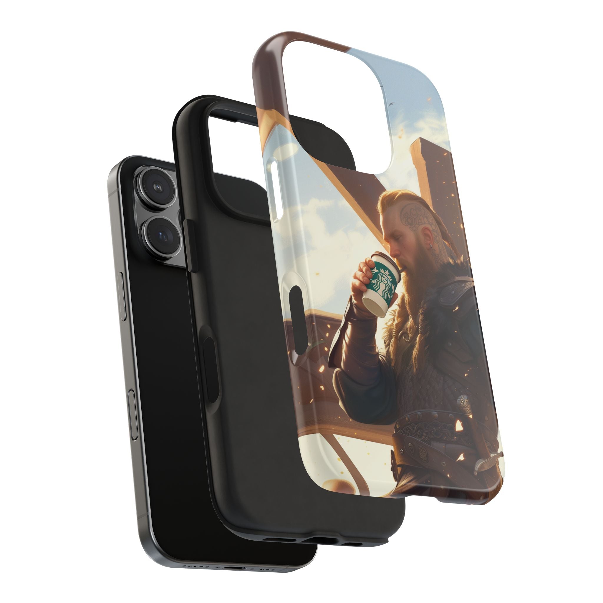Phone Case - Viking's Love for Coffee Design