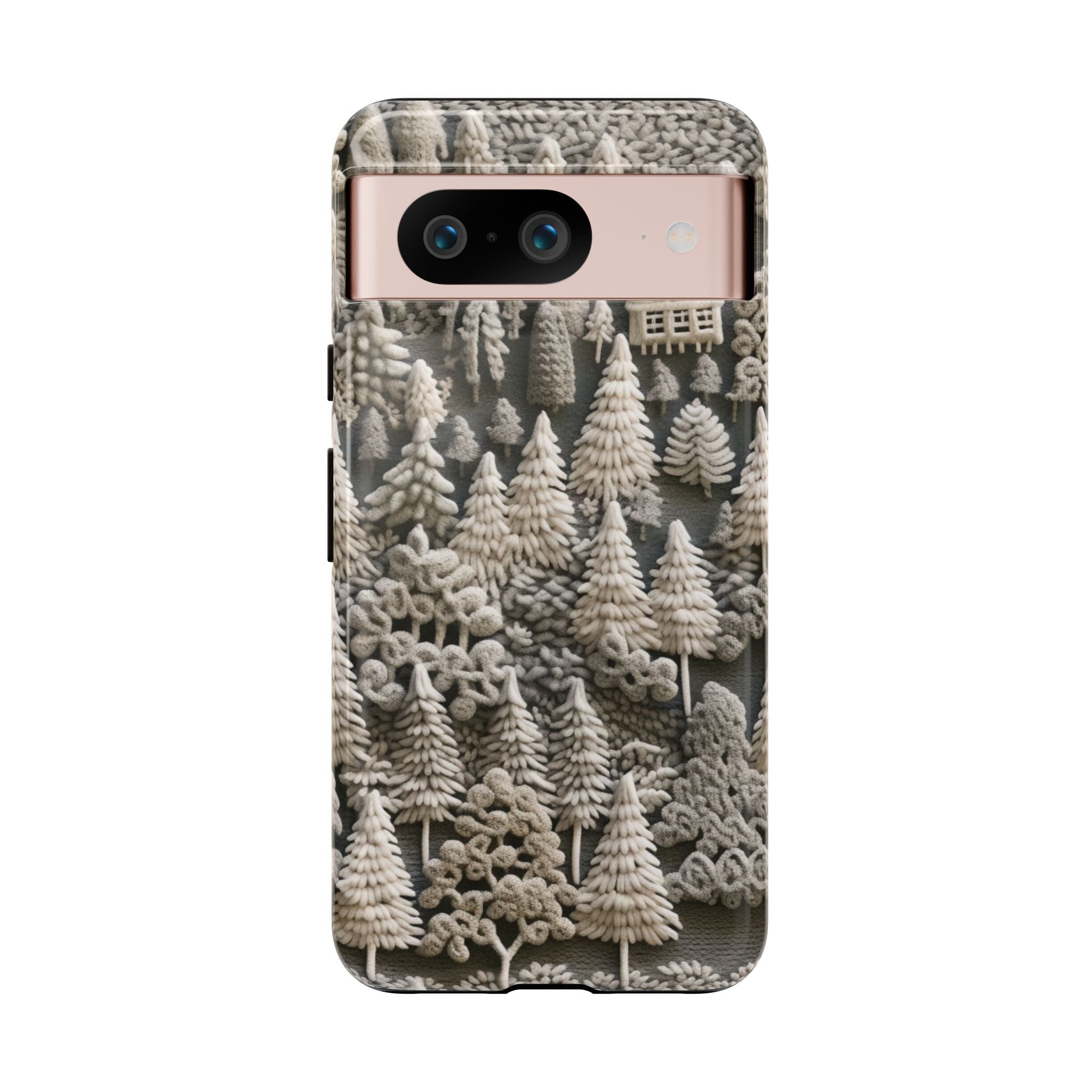 The Frozen Forest, Phone Cover Tough Case with a 3D knitted effect, Winter Motives, iPhone | Samsung