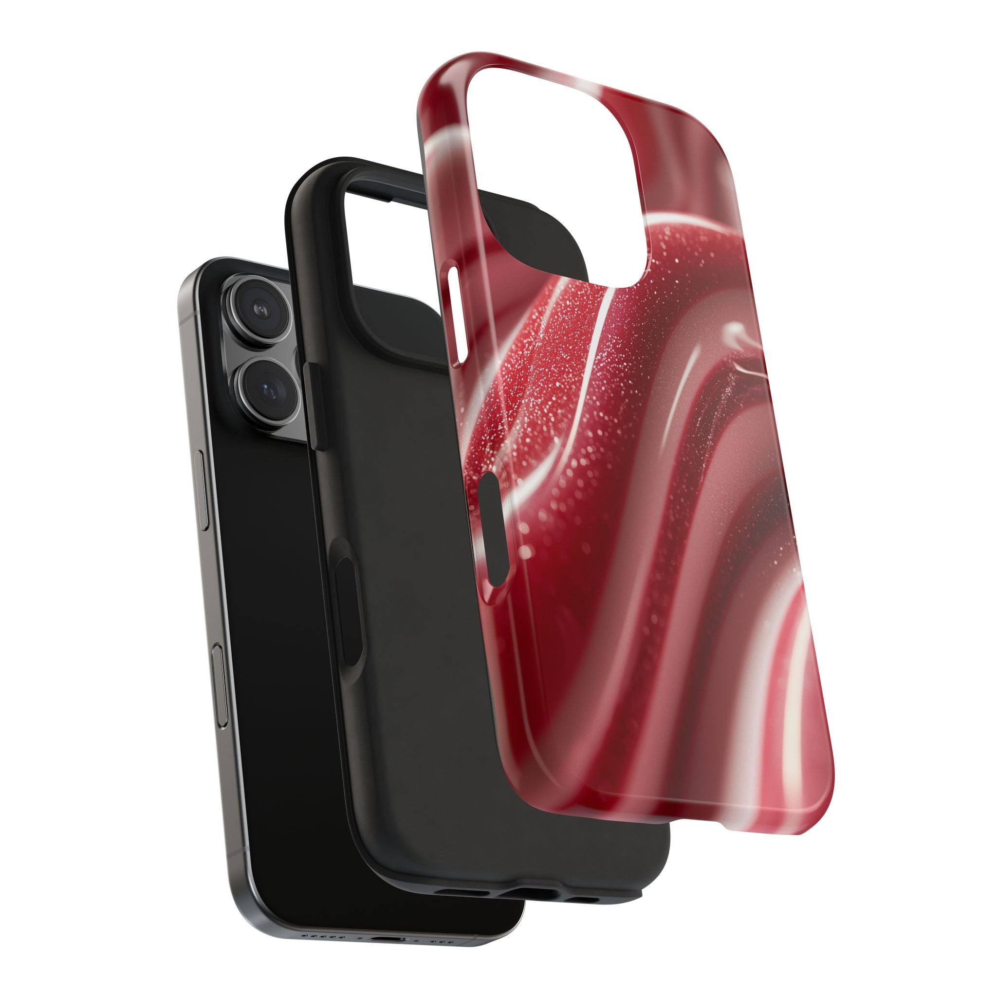 Phone Cases - Red and White Striped Christmas Candy Design