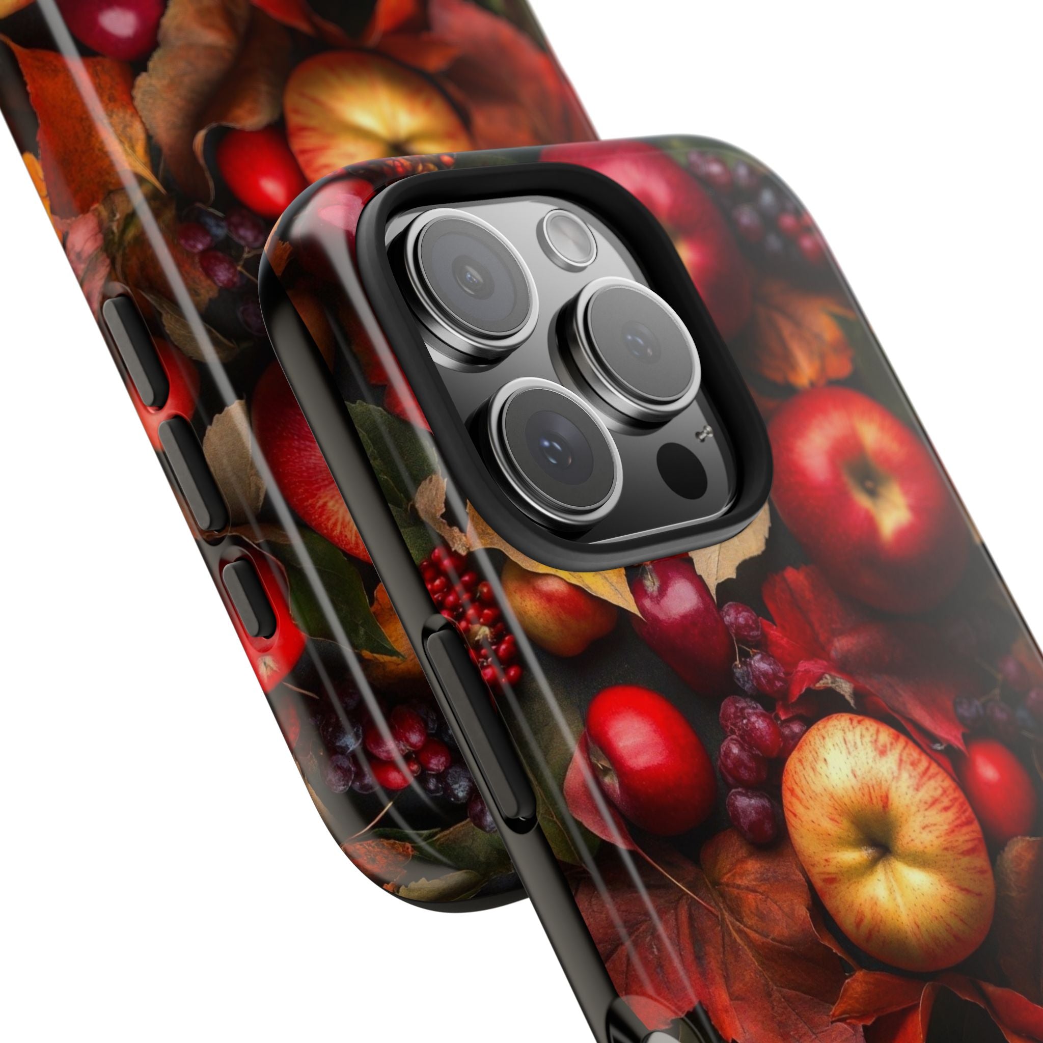 Autumn Phone Case - Realistic Apples, Fall Atmosphere