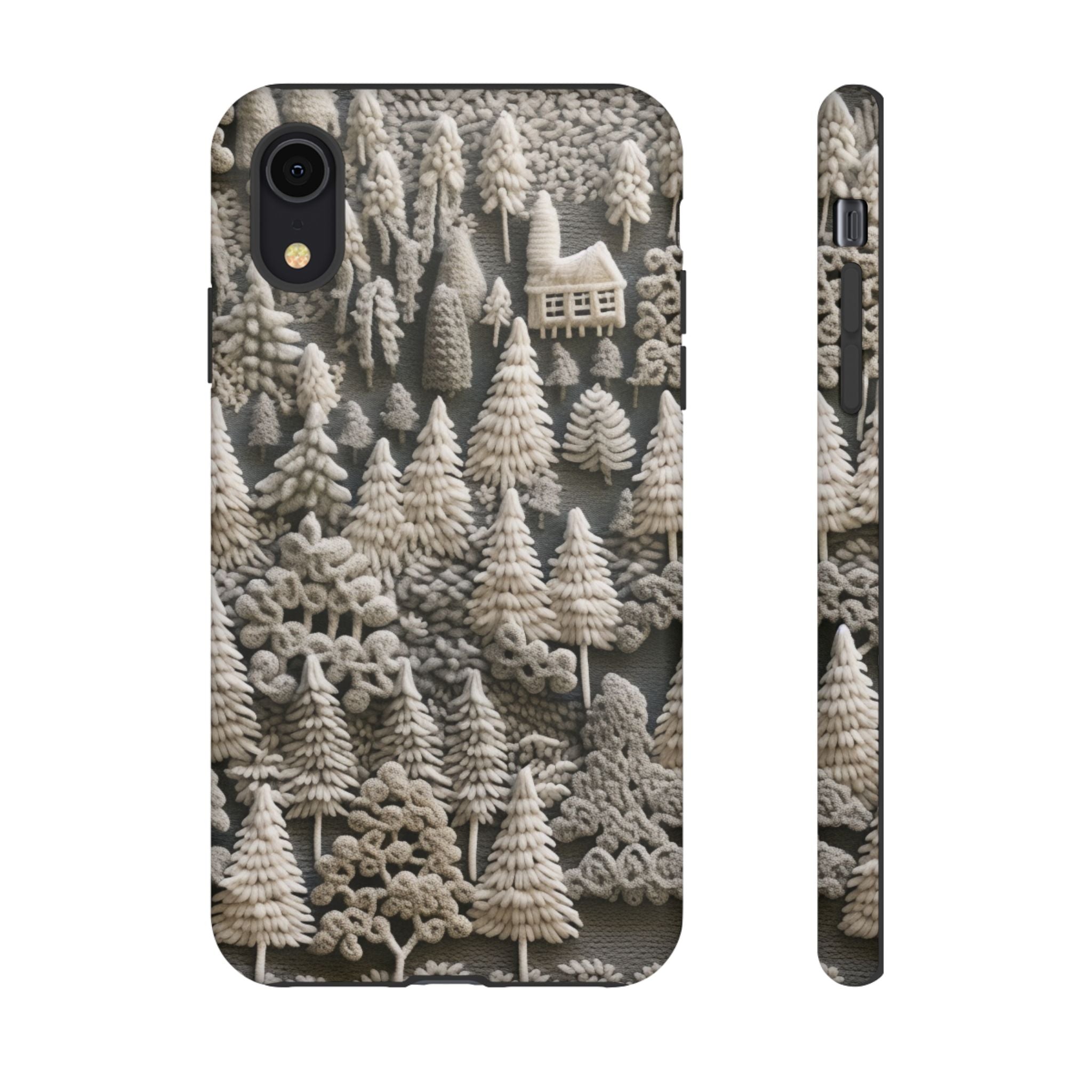 The Frozen Forest, Phone Cover Tough Case with a 3D knitted effect, Winter Motives, iPhone | Samsung