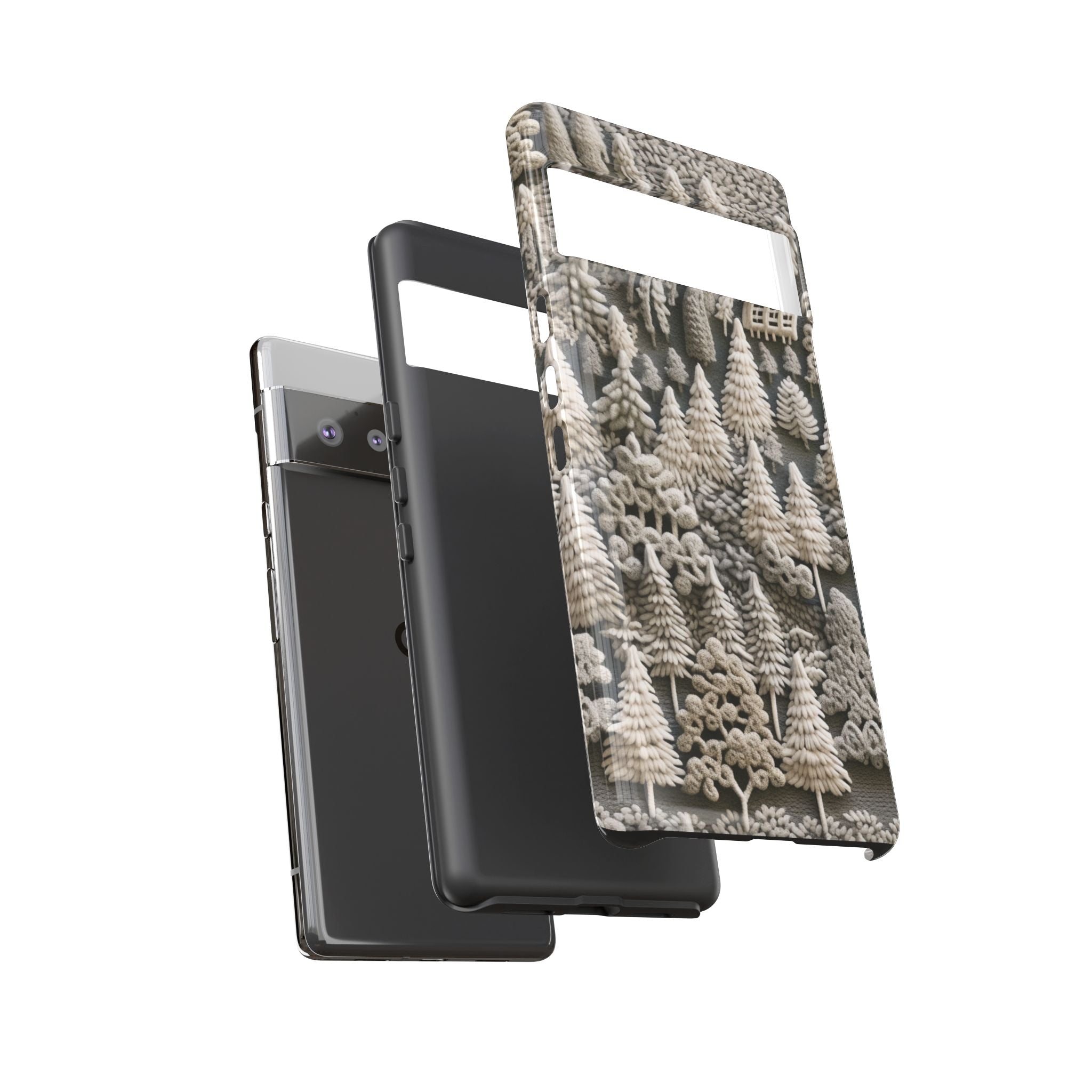 The Frozen Forest, Phone Cover Tough Case with a 3D knitted effect, Winter Motives, iPhone | Samsung
