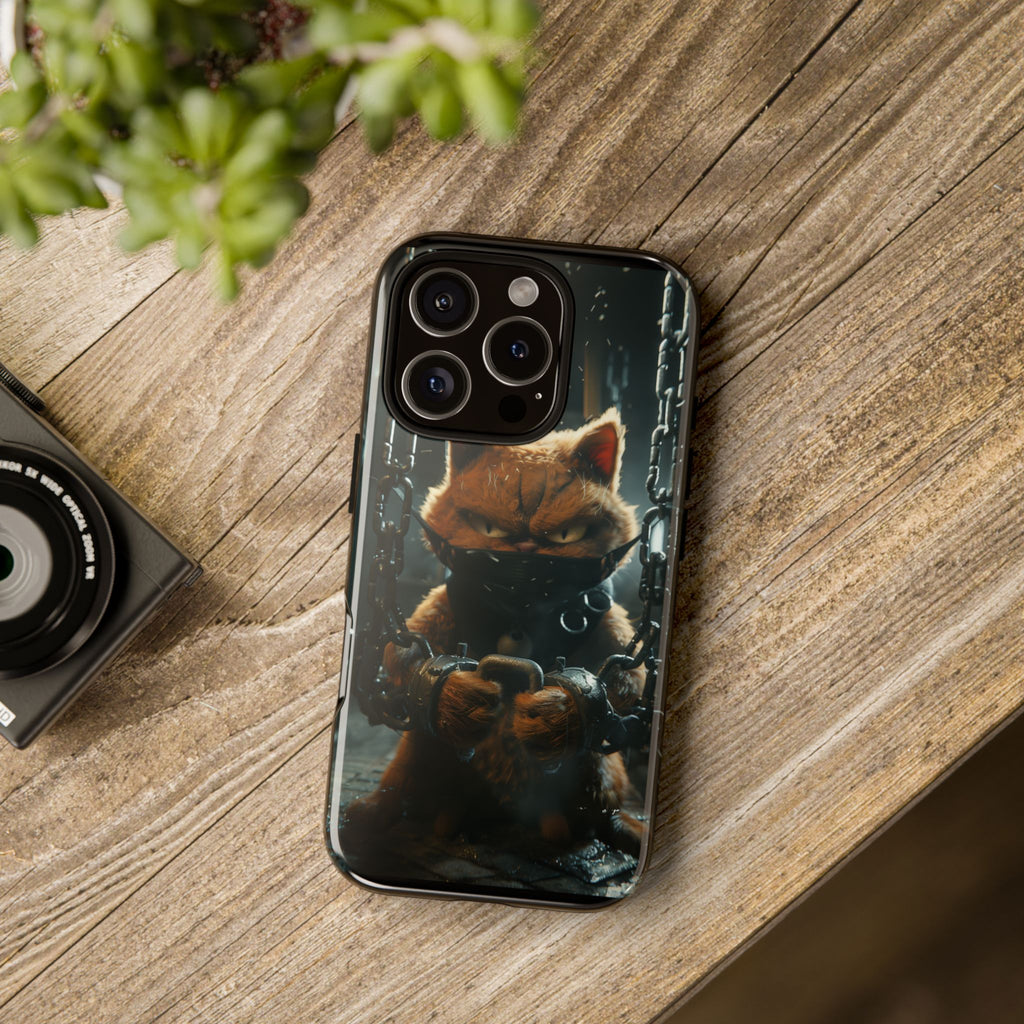 Phone Case - Fat Ginger Cat in Chains Tough Case