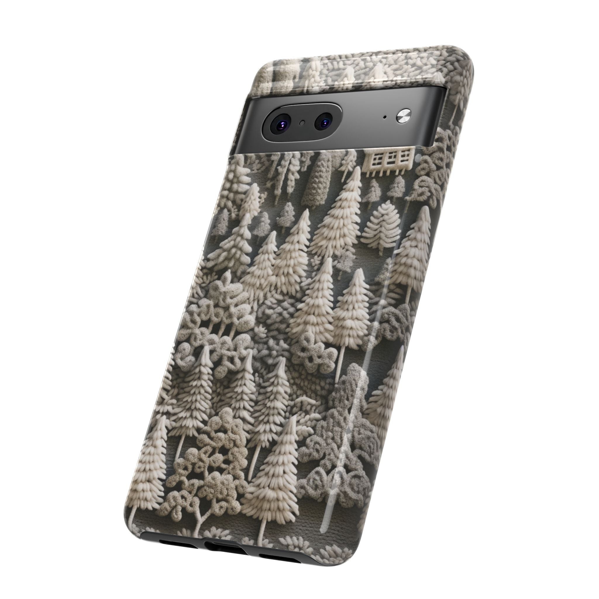 The Frozen Forest, Phone Cover Tough Case with a 3D knitted effect, Winter Motives, iPhone | Samsung
