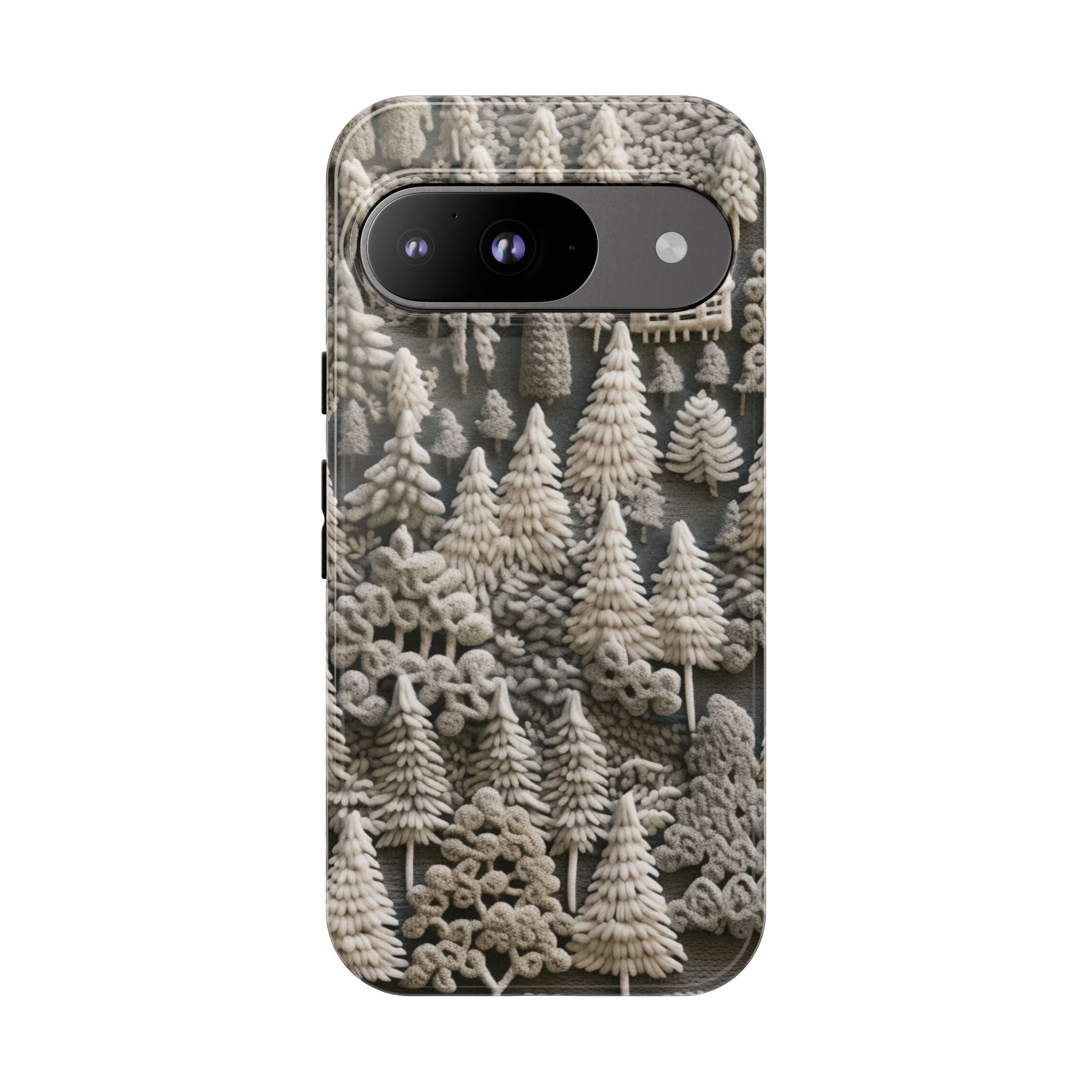 The Frozen Forest, Phone Cover Tough Case with a 3D knitted effect, Winter Motives, iPhone | Samsung